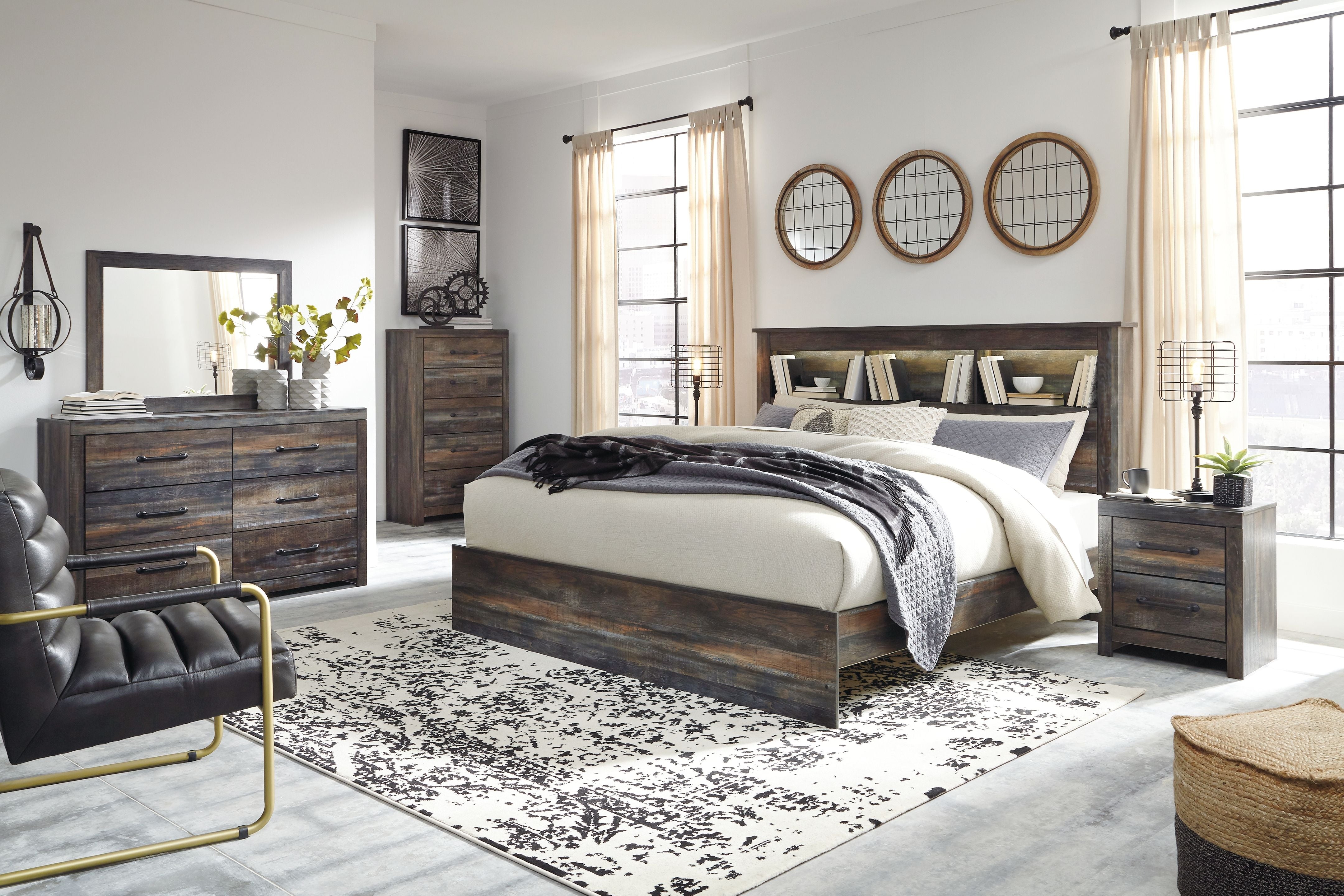 Signature Design by Ashley® Drystan - Panel Bookcase Bed | Meri Furniture