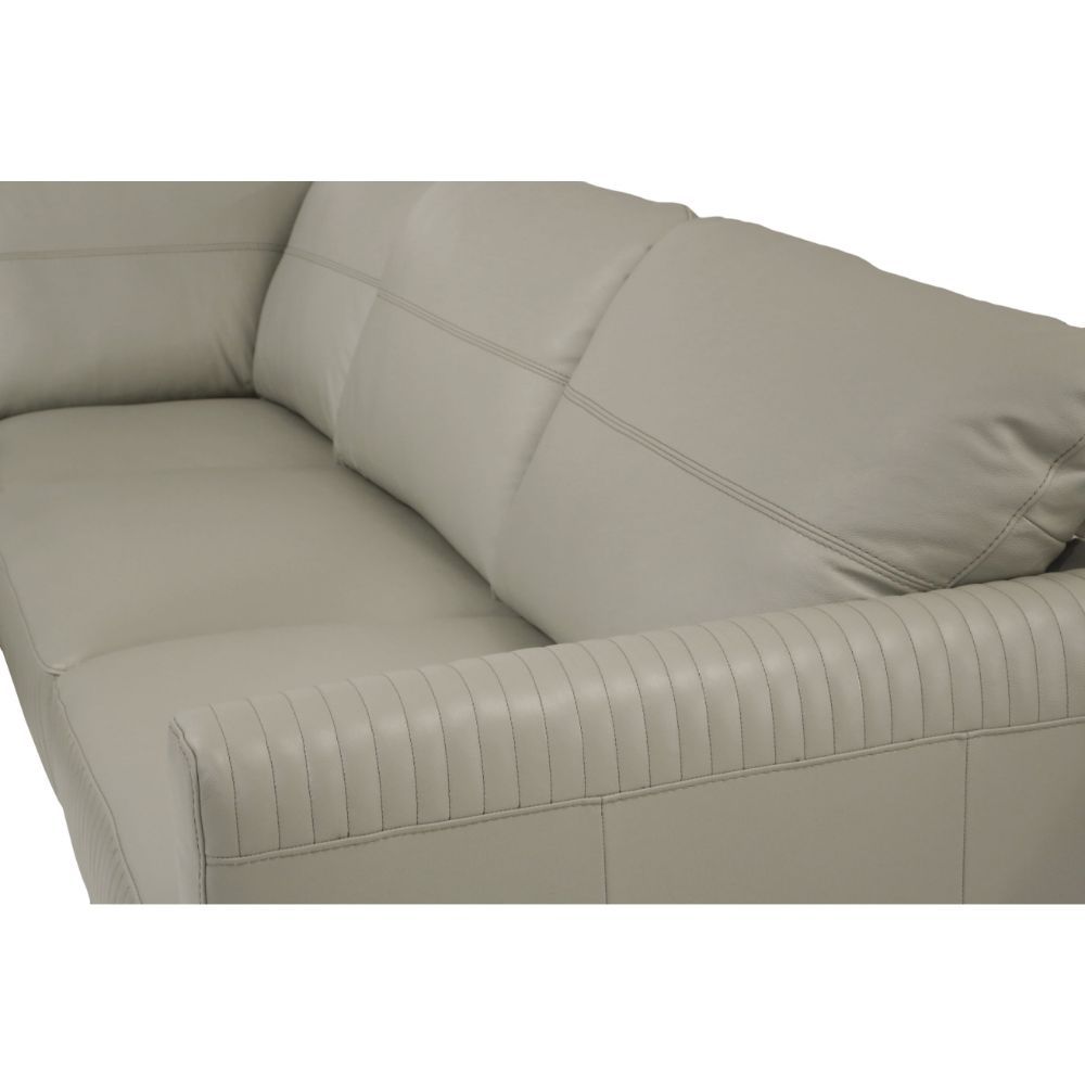 Tampa - 33" Sectional Sofa - Airy Green Leather