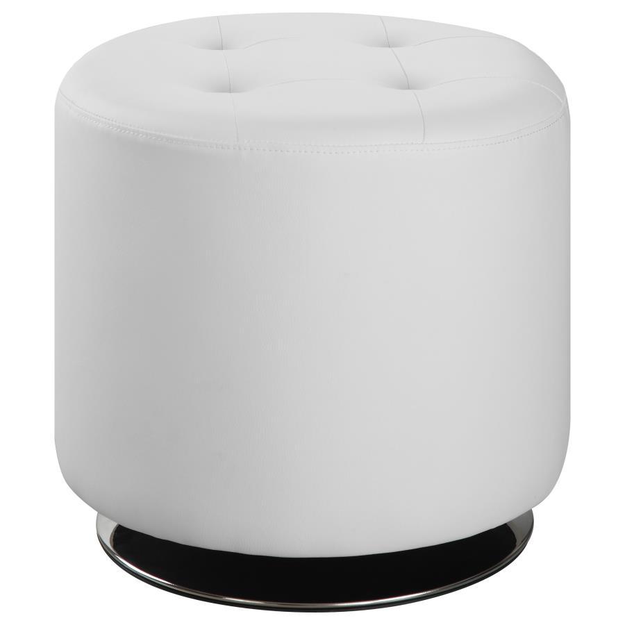Coaster Fine Furniture Bowman - Round Upholstered Tufted Swivel Ottoman | Meri Furniture