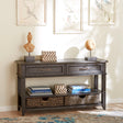 Liberty Furniture Mill Creek - 2 Drawer Sofa Table - Dark Brown | Meri Furniture