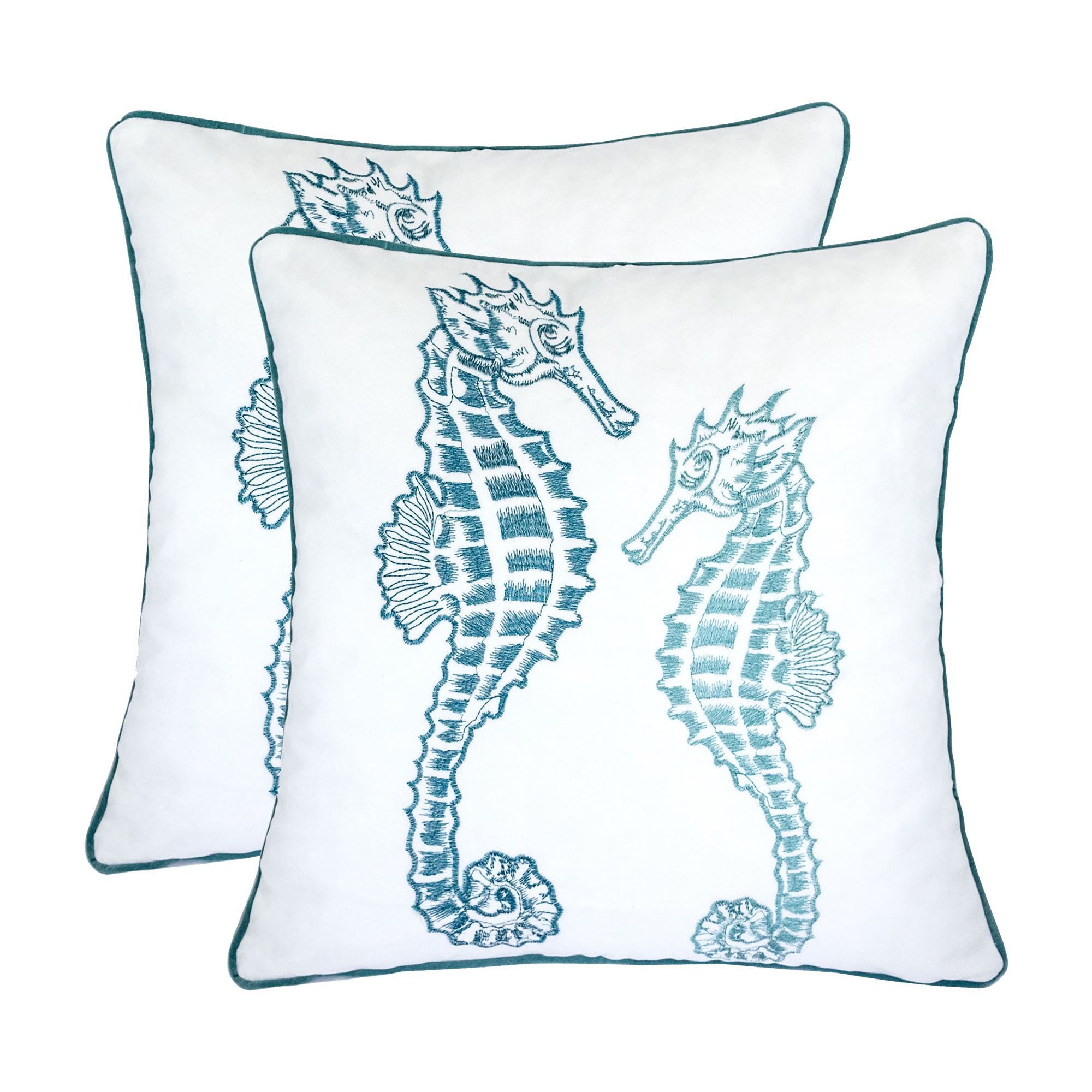 Seahorses Pillow Cover With Matching Back