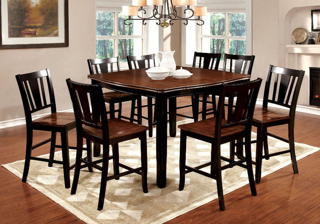Furniture of America Dover - Counter Height Table With Leaf - Black / Cherry | Meri Furniture