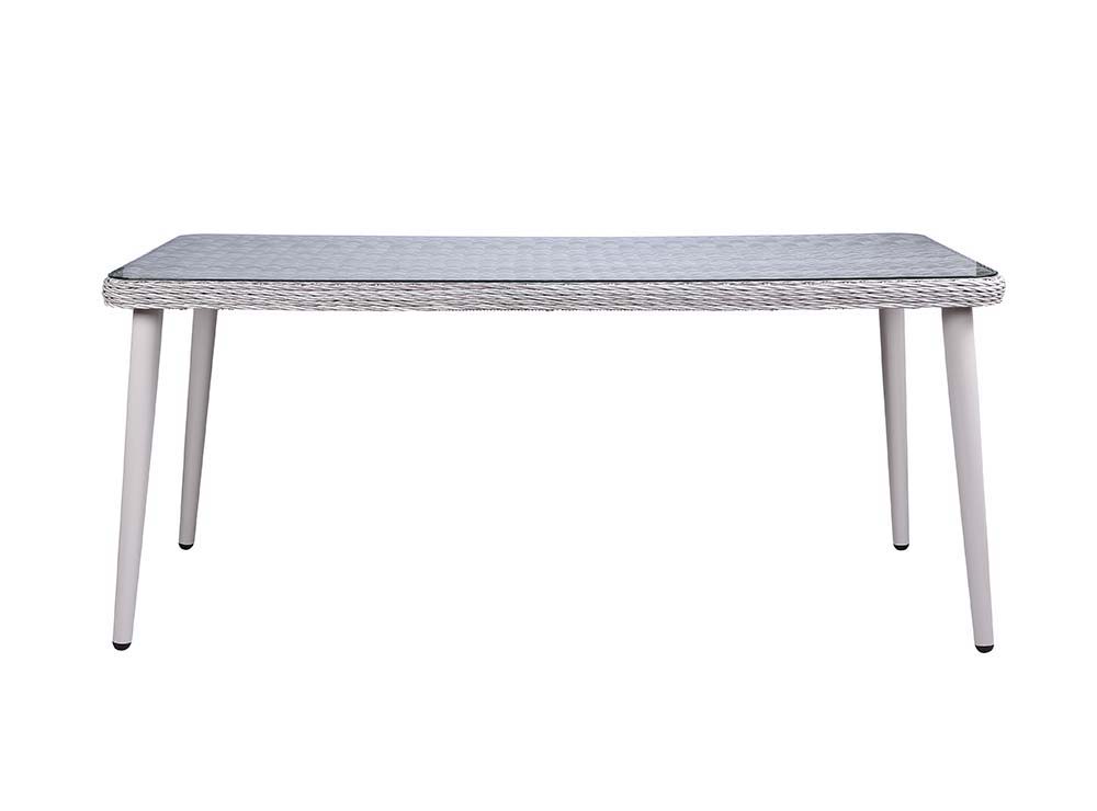 ACME Jenneva - Patio Set - Night Green Fabric & Gray Finish | Meri Furniture