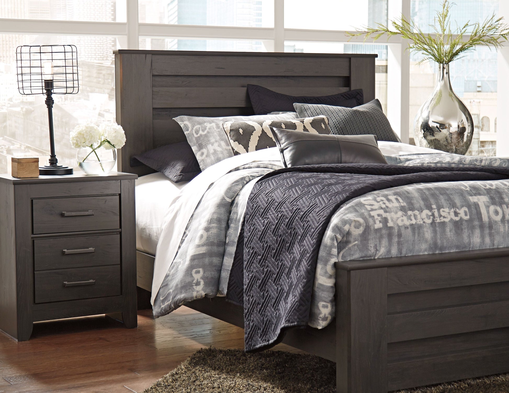 Signature Design by Ashley® Brinxton - Panel Bed | Meri Furniture