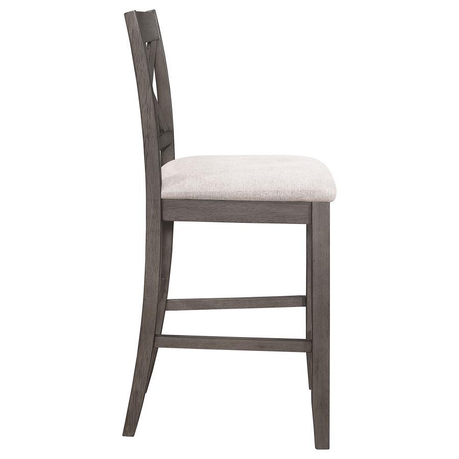 Coaster Fine Furniture Athens - Wood Counter Chair With Cushion (Set of 2) - Barn Gray | Meri Furniture