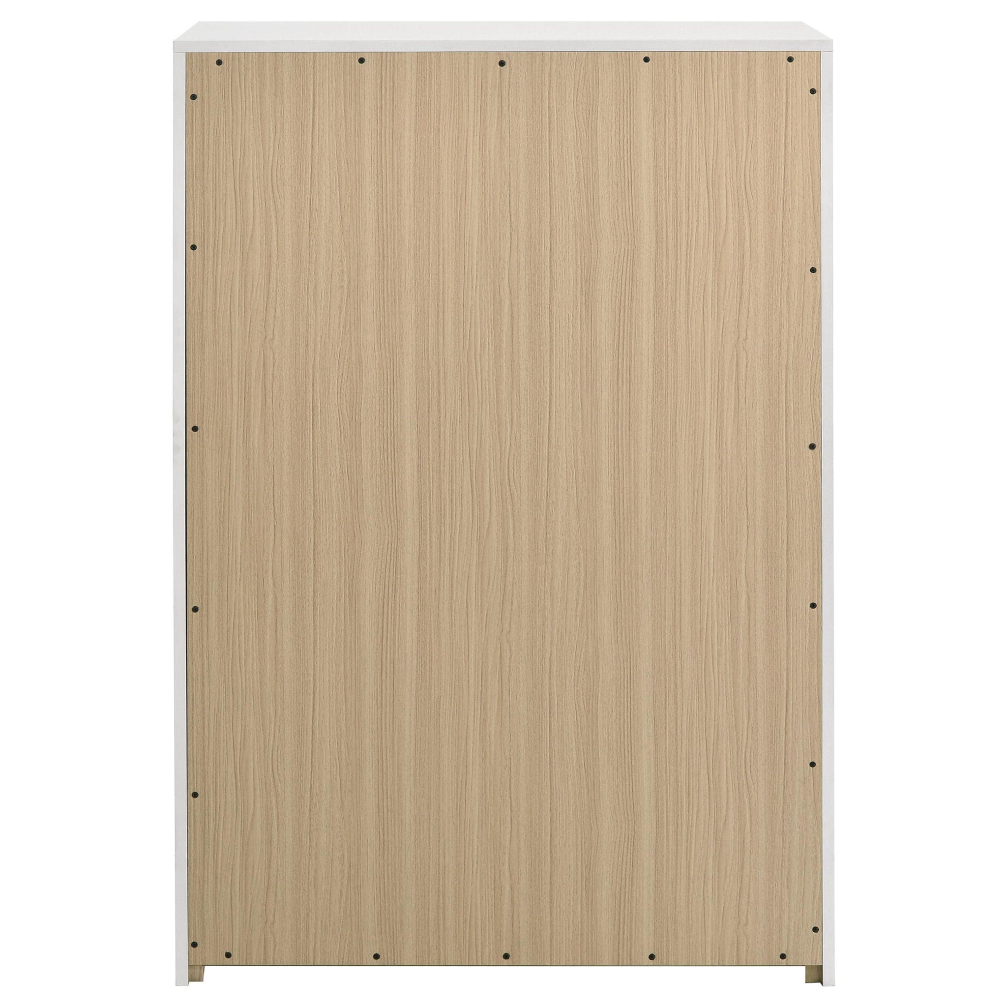 Ines 5-drawer Bedroom Chest of Drawers White High Gloss