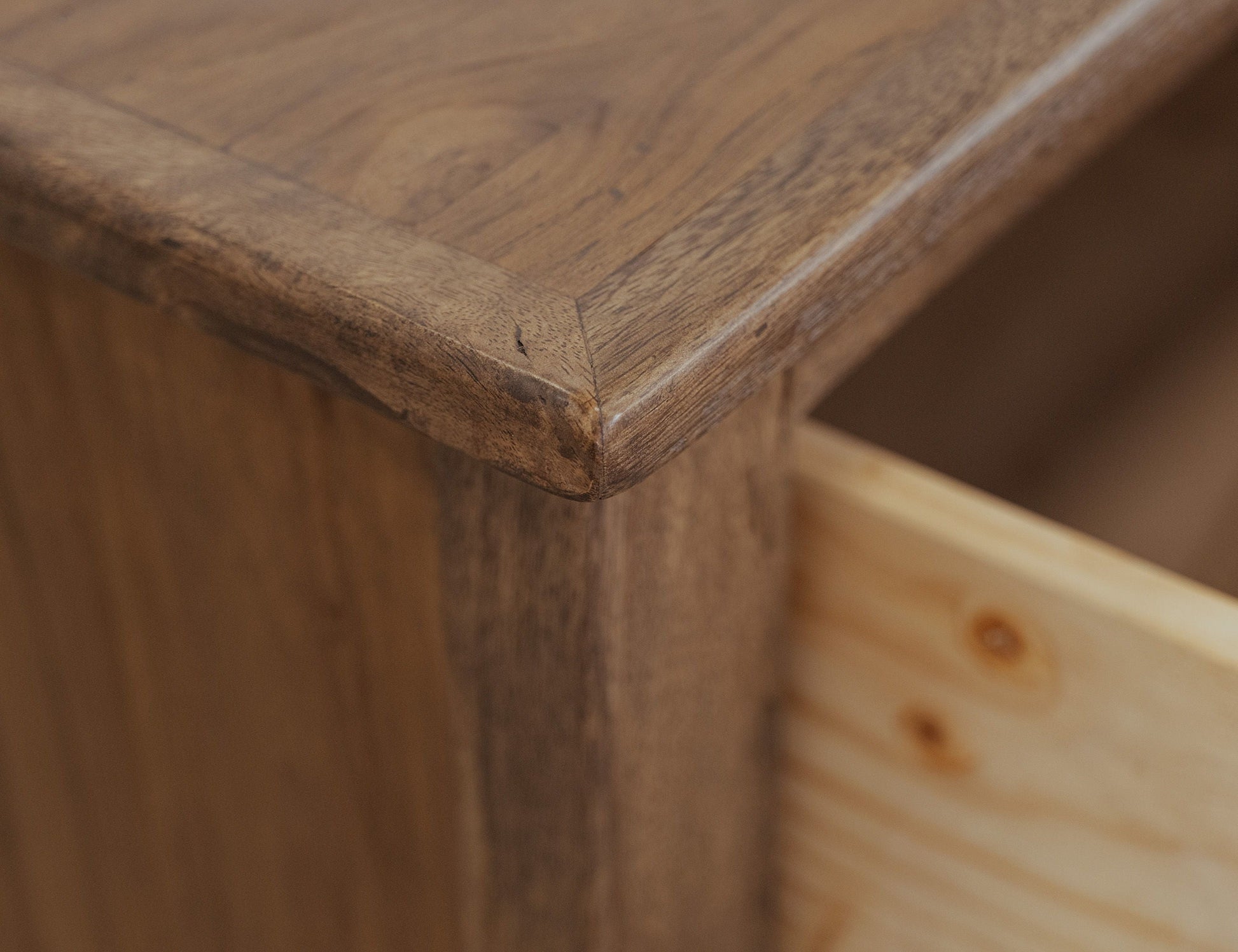 International Furniture Direct Natural Teca - Nightstand - Brown | Meri Furniture