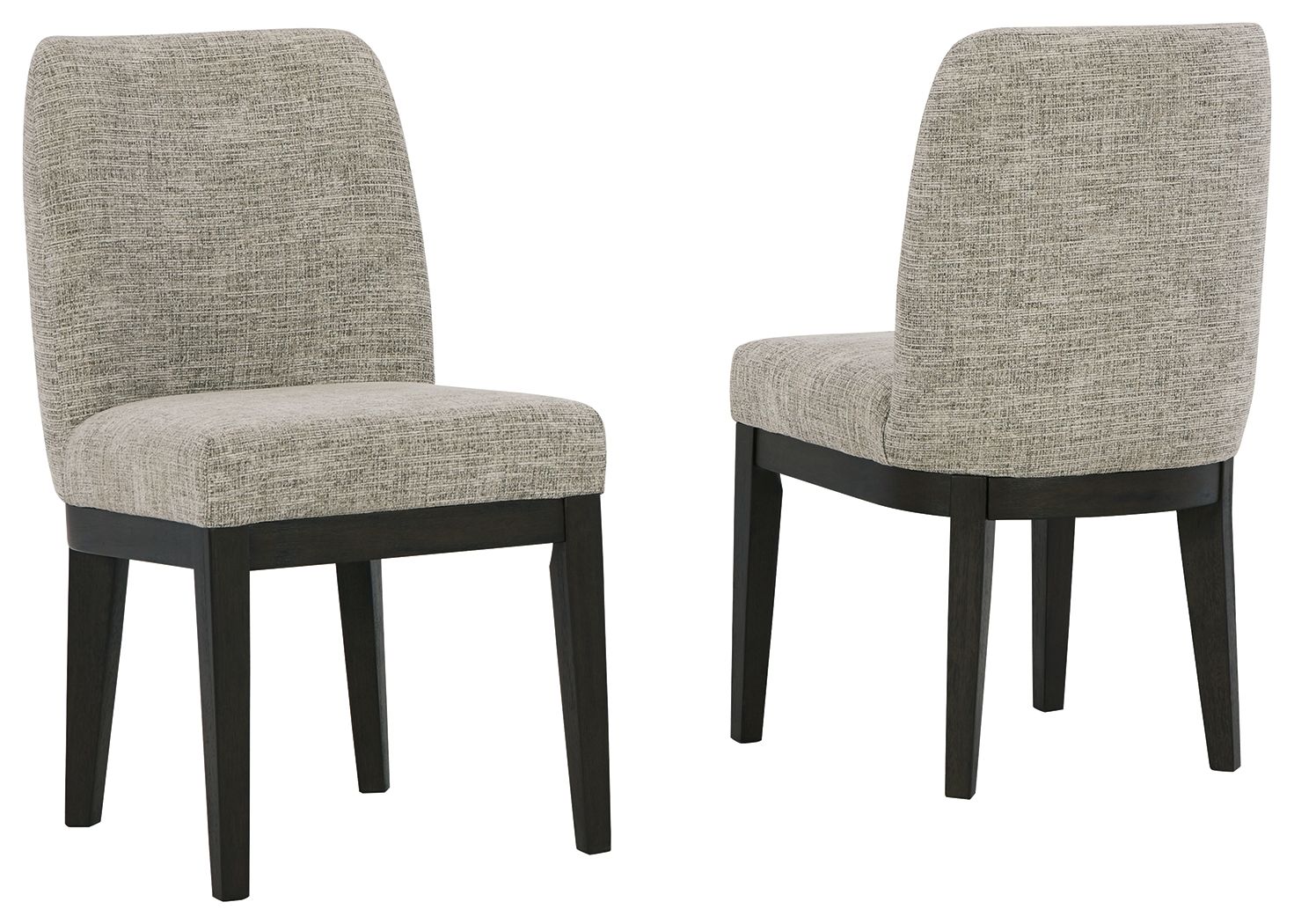 Signature Design by Ashley® Burkhaus - Beige / Dark Brown - Dining Uph Side Chair (Set of 2) | Meri Furniture
