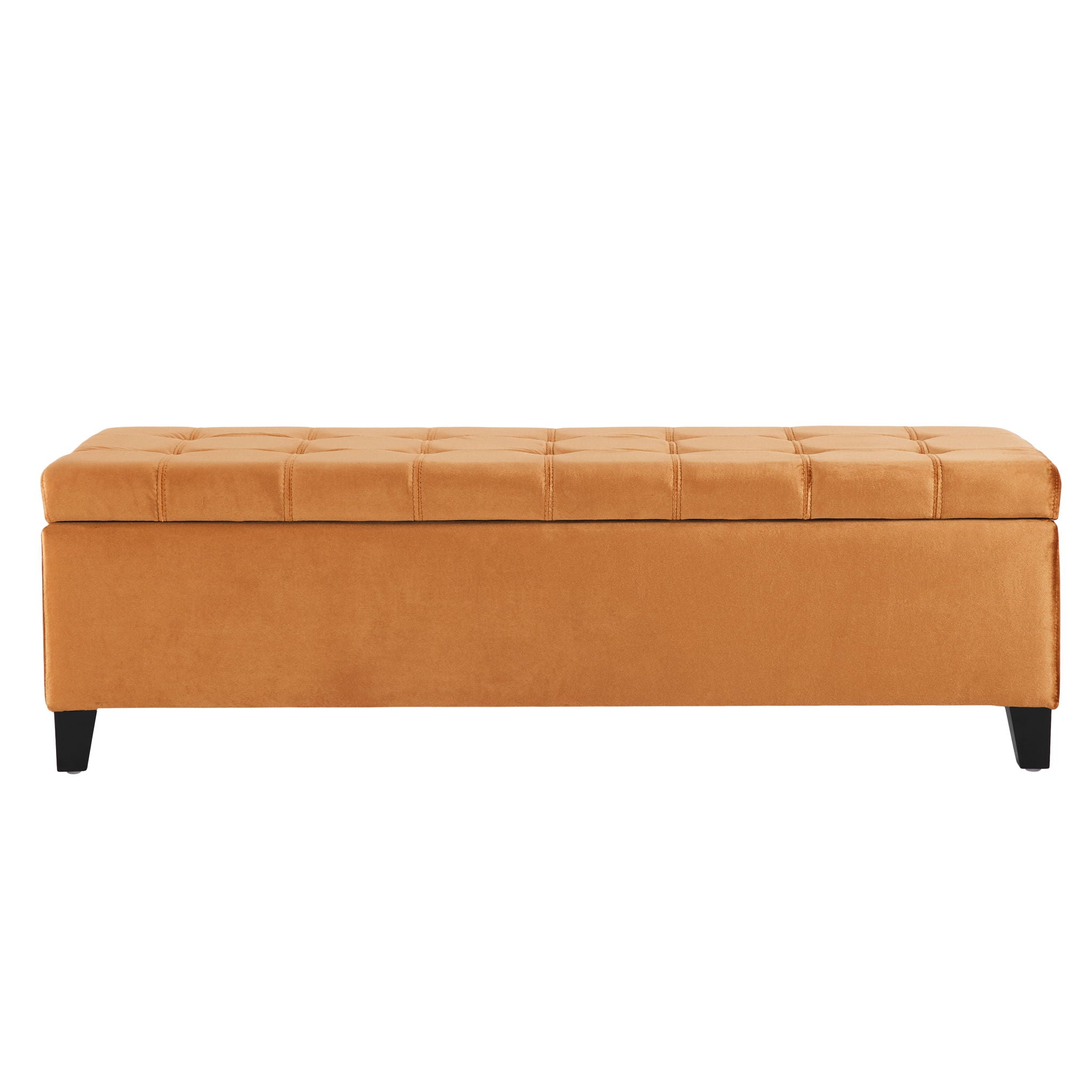 Wendover - Elegant Velvet Tufted Storage Bench With Lift-Up Top And Birch Wood Legs