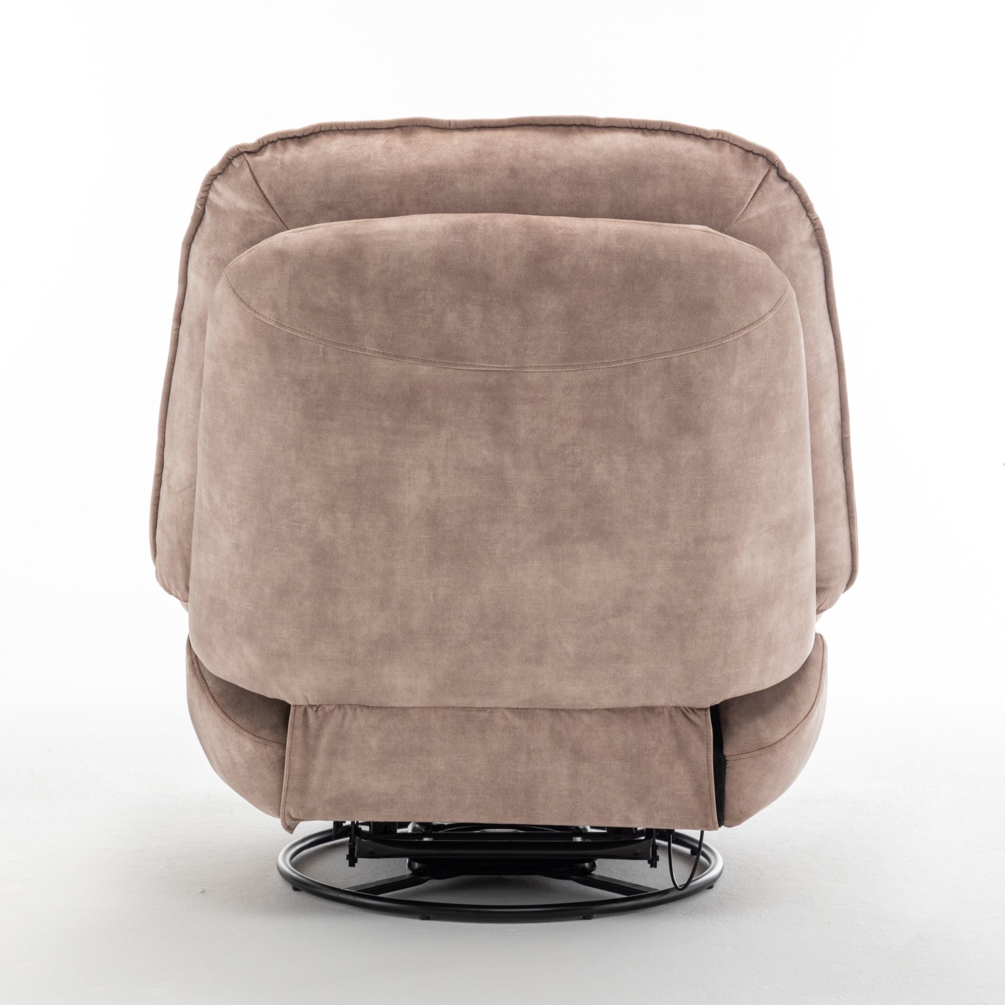 Modern Swivel Gliding Recliner Chair With Rocking Function And Phone Holder, Large Comfortable
