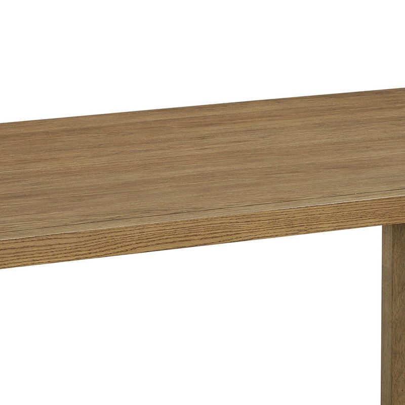 Darla 66" Rectangular Walnut Oak Sled Dining Table