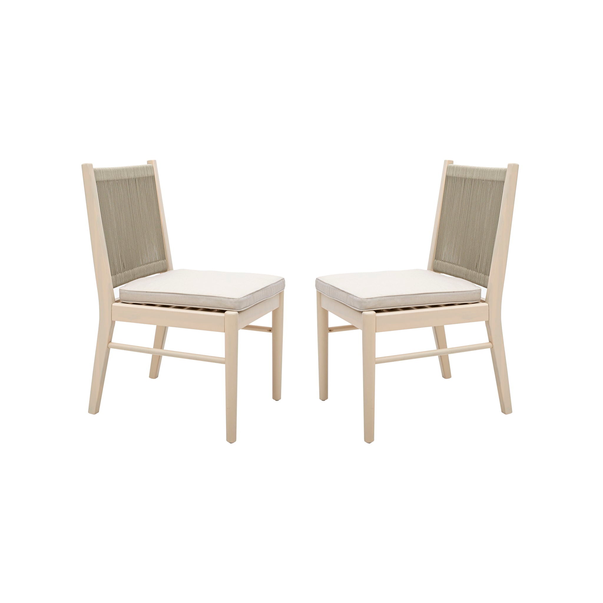 Cordoba - Dining Chair (Set of 2) Comfortable Armless Chairs - Beige