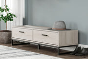 Ashley Furniture Socalle - Light Natural - Storage Bench | Meri Furniture