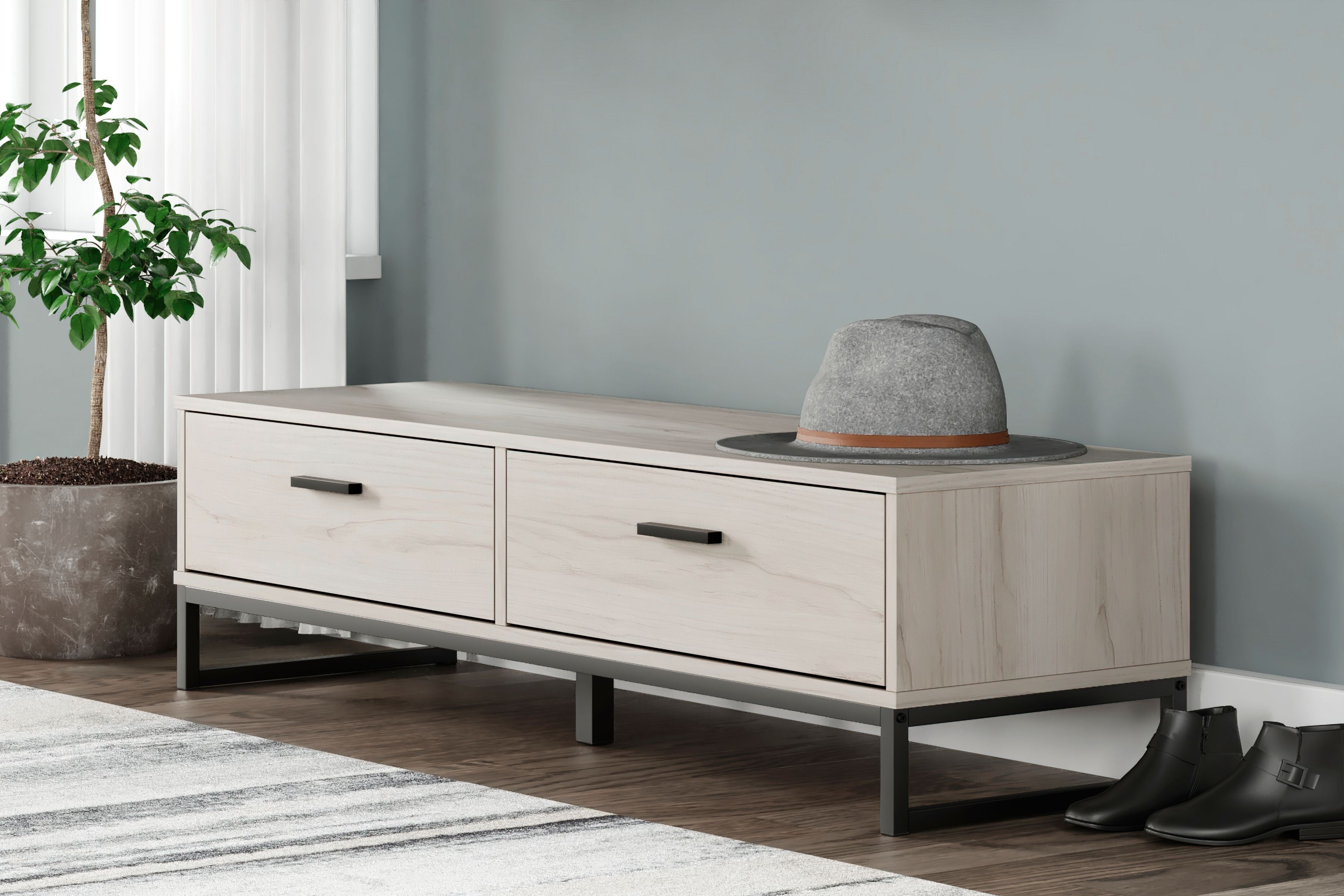 Ashley Furniture Socalle - Light Natural - Storage Bench | Meri Furniture