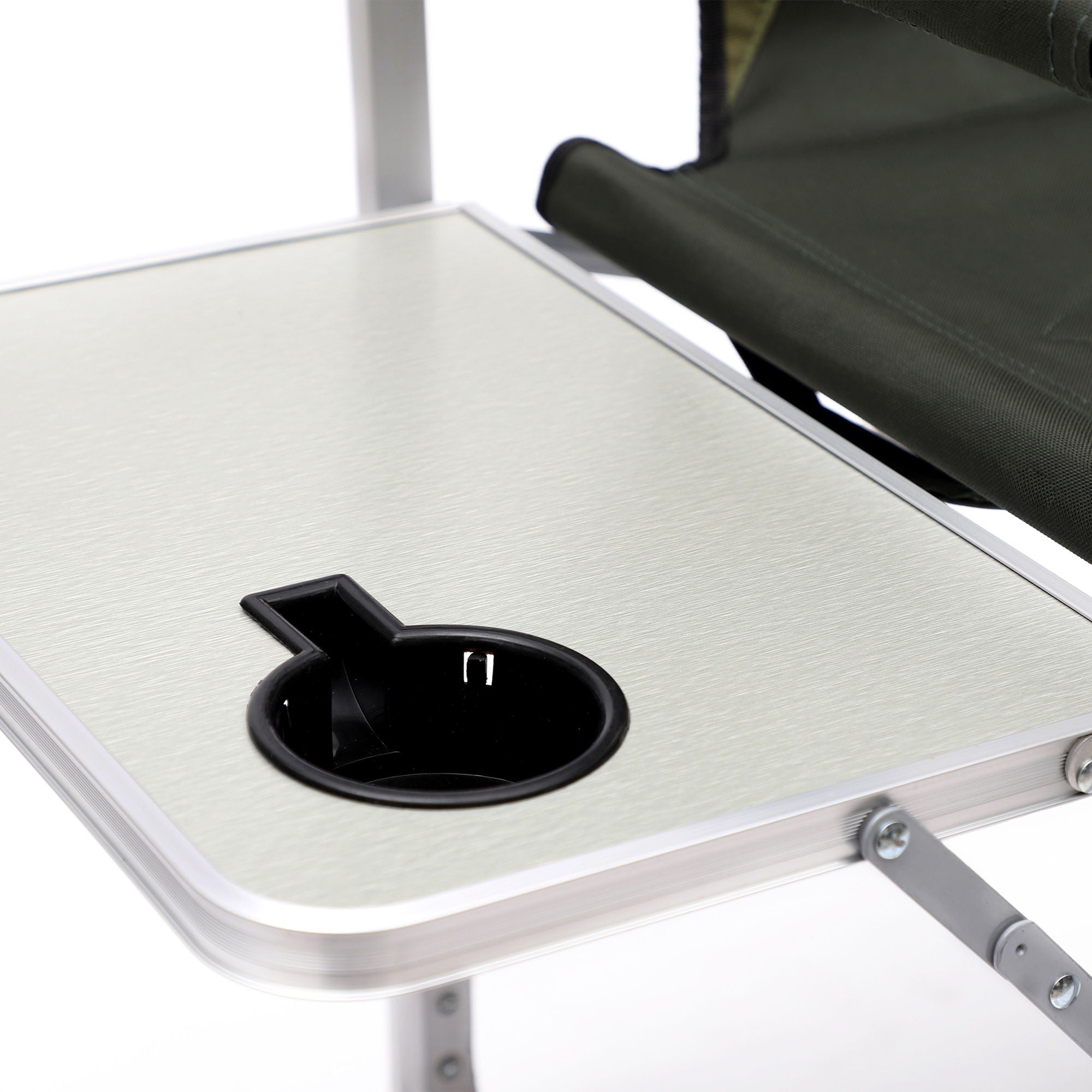 Padded Folding Outdoor Chair With Side Table And Storage Pockets, Lightweight Oversized Directors Chair For Indoor, Outdoor Camping, Picnics And Fishing