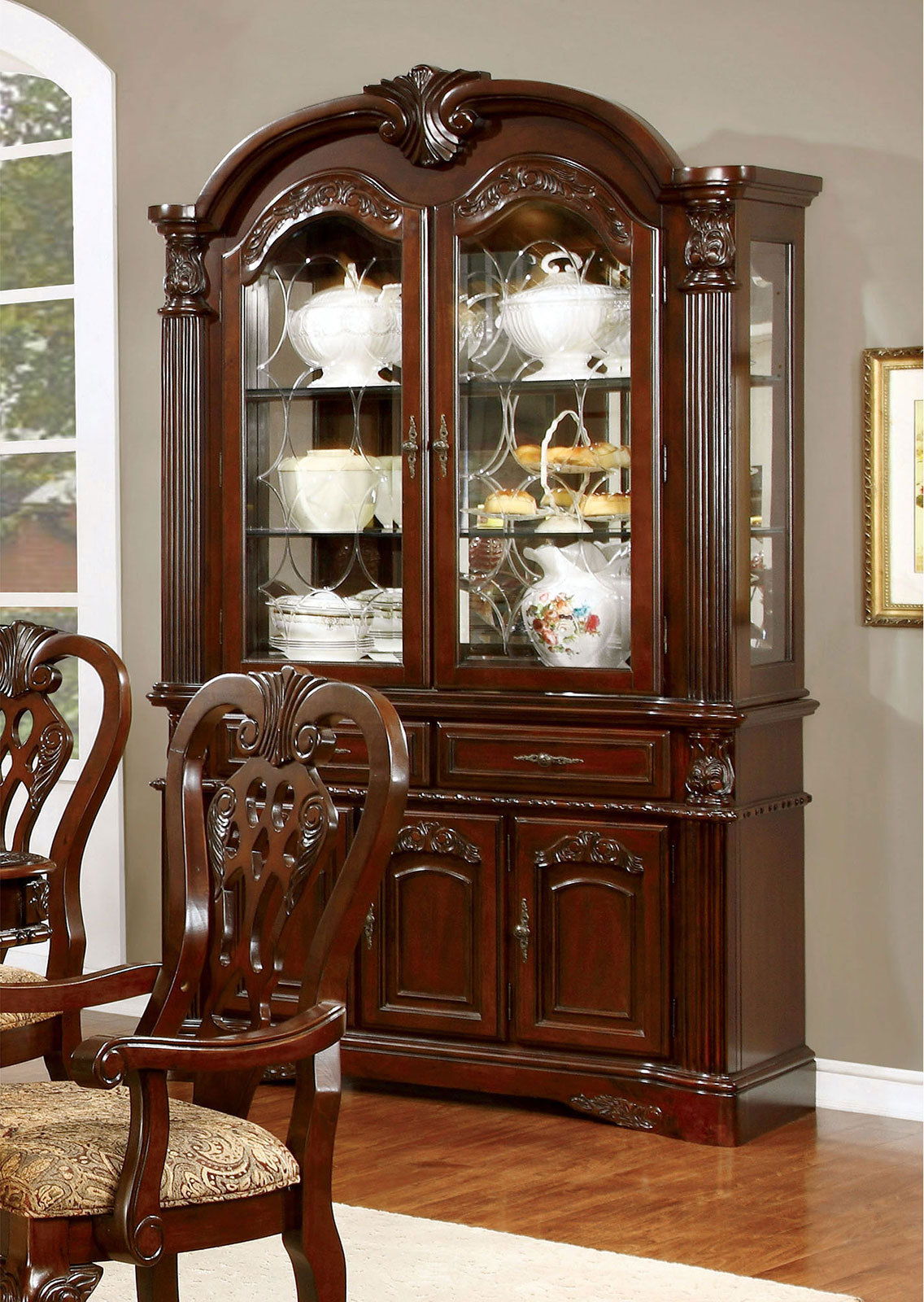 Furniture of America Elana - Dining Table With Butterfly Leaf - Brown Cherry | Meri Furniture