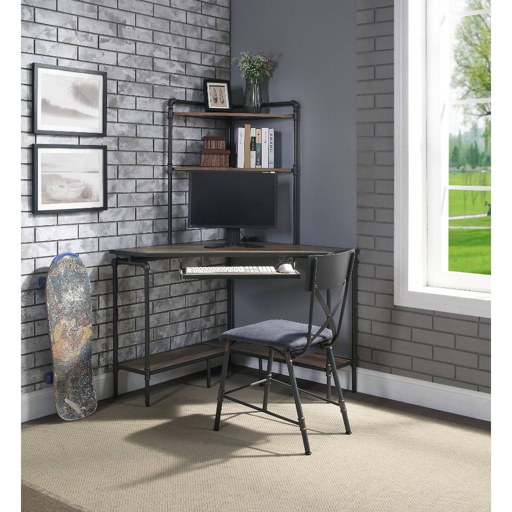 ACME Deliz - Desk - Sand Gray | Meri Furniture