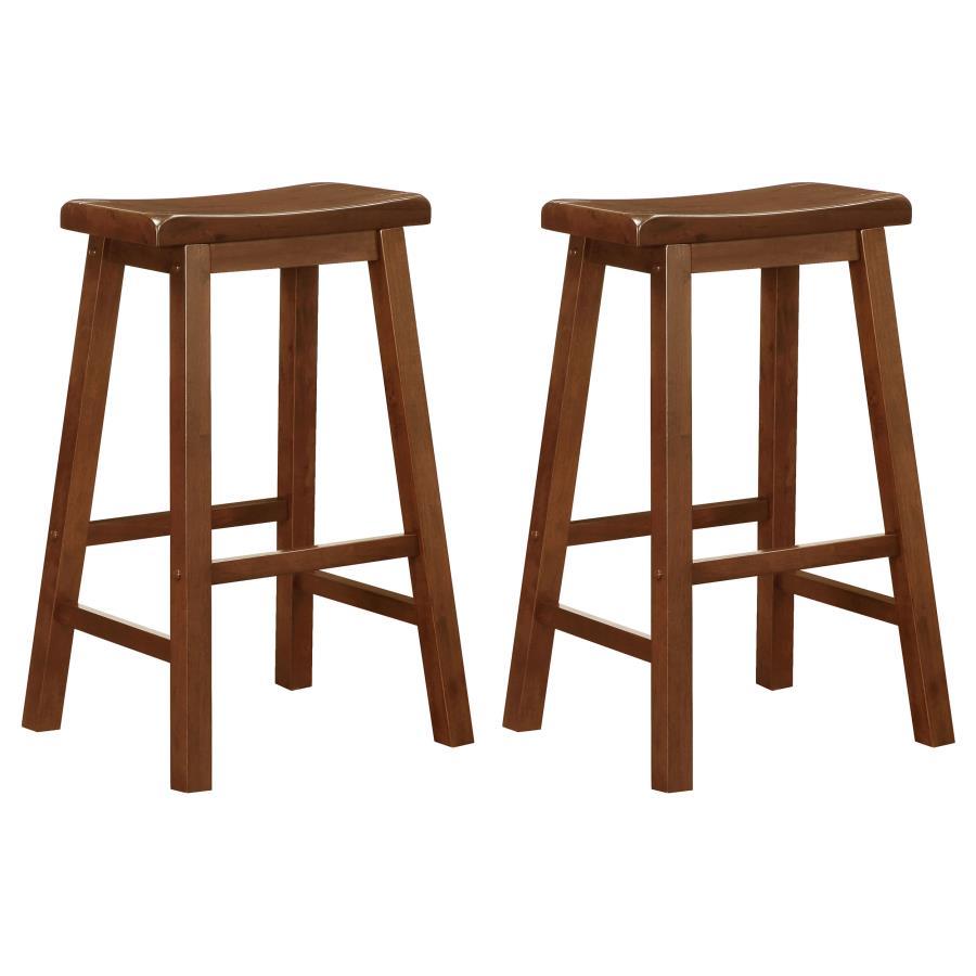 Coaster Fine Furniture Durant - Wood Backless Bar Stool (Set of 2) | Meri Furniture