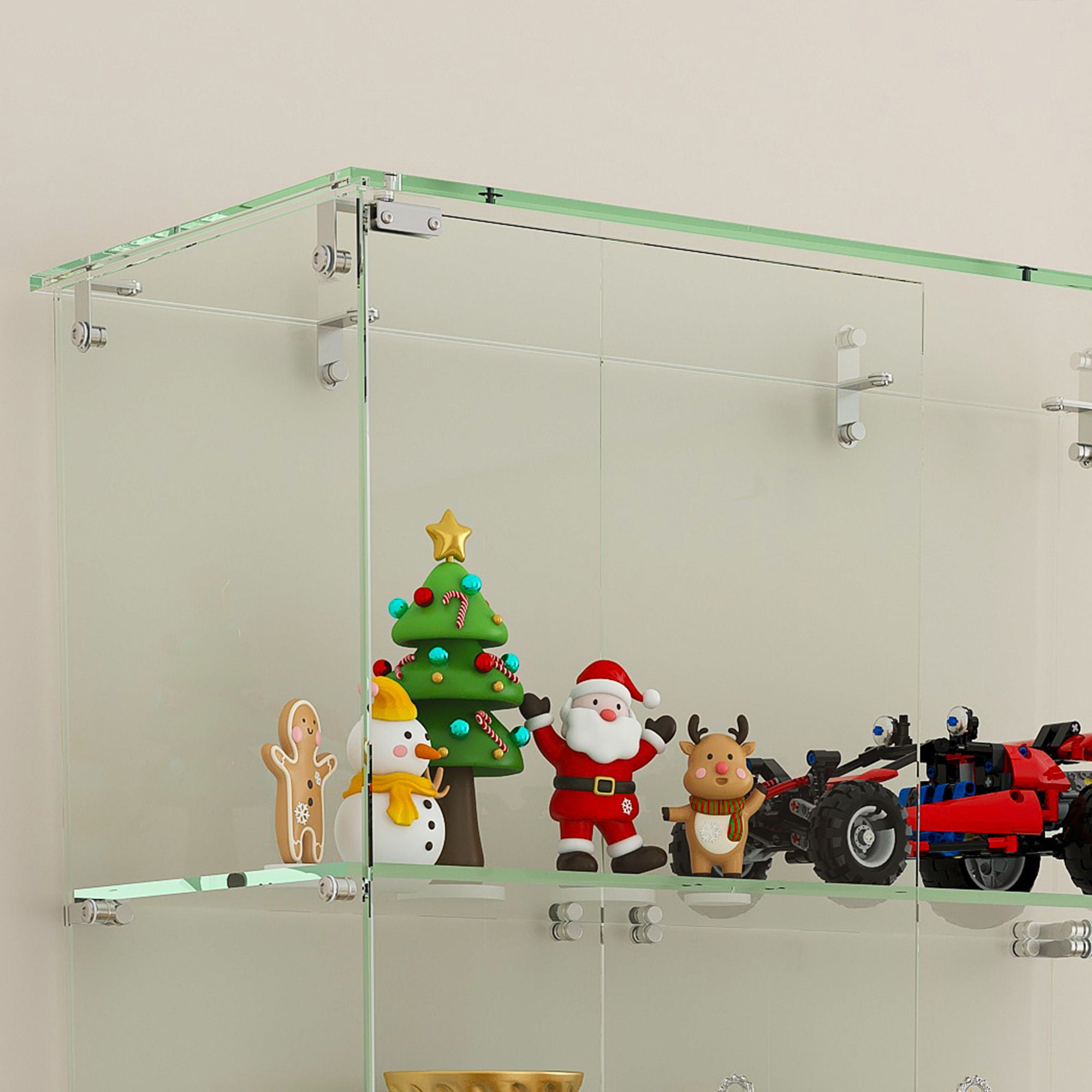 Premium 5 Tier Glass Display Case With 5 Dynamic LED Modes