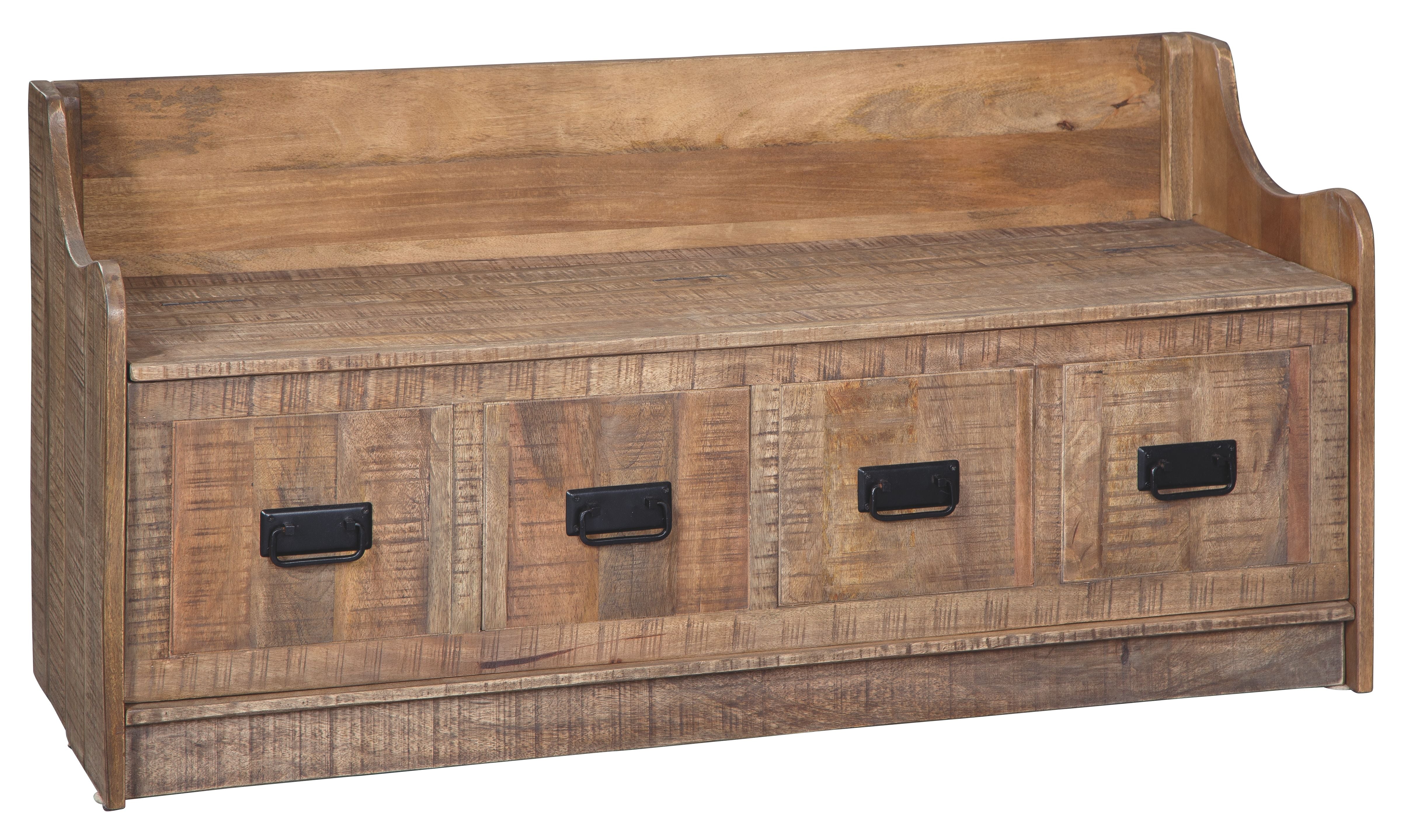 Ashley Furniture Garrettville - Brown - Storage Bench | Meri Furniture