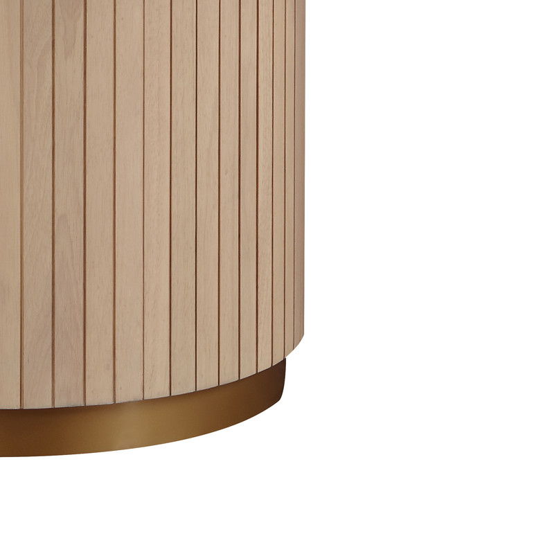 Caspian 5 Piece 59" Round Oak Finish Dining Table Set with Gray Chairs