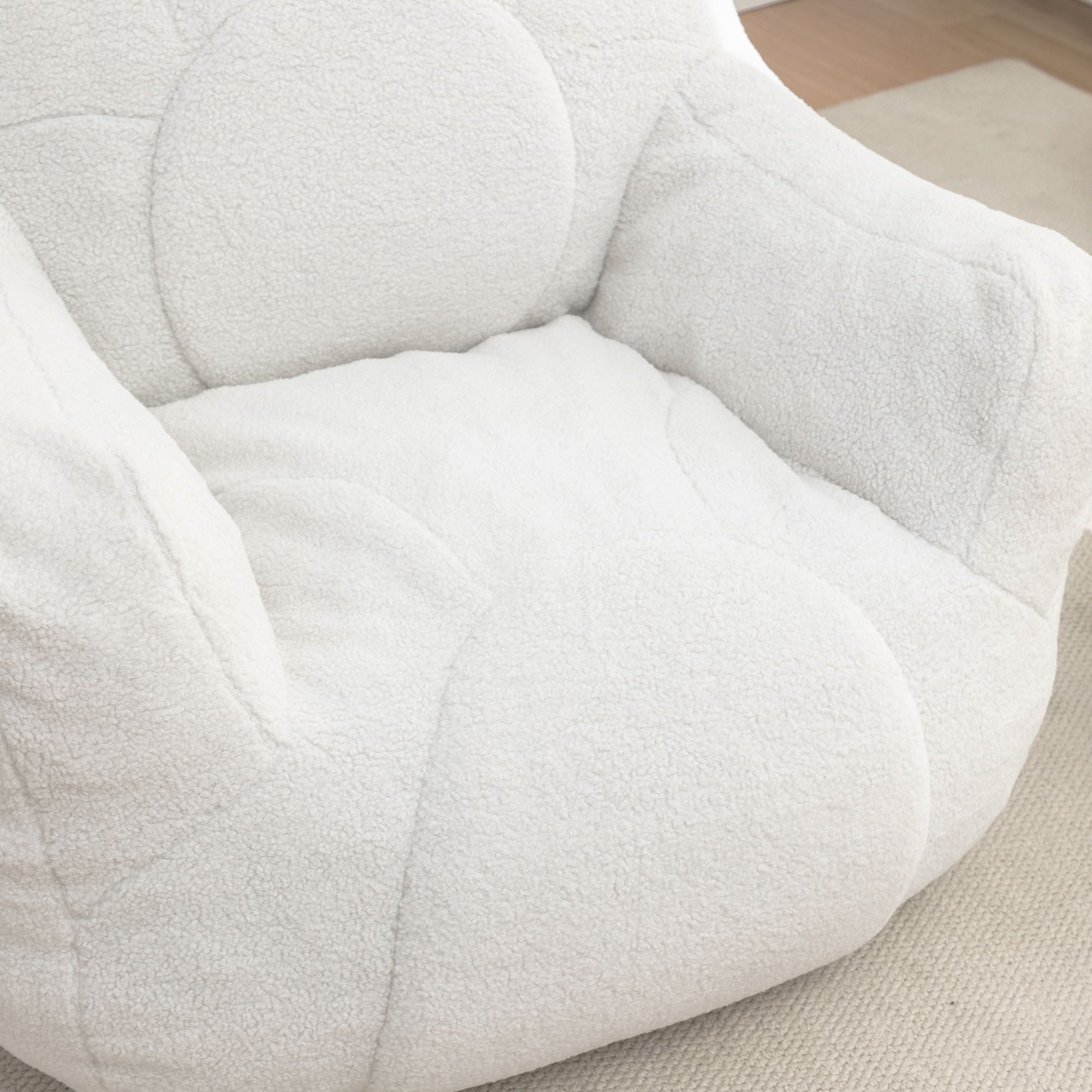Comfy Bean Bag Chair With Filler, Fluffy And Cozy Seating