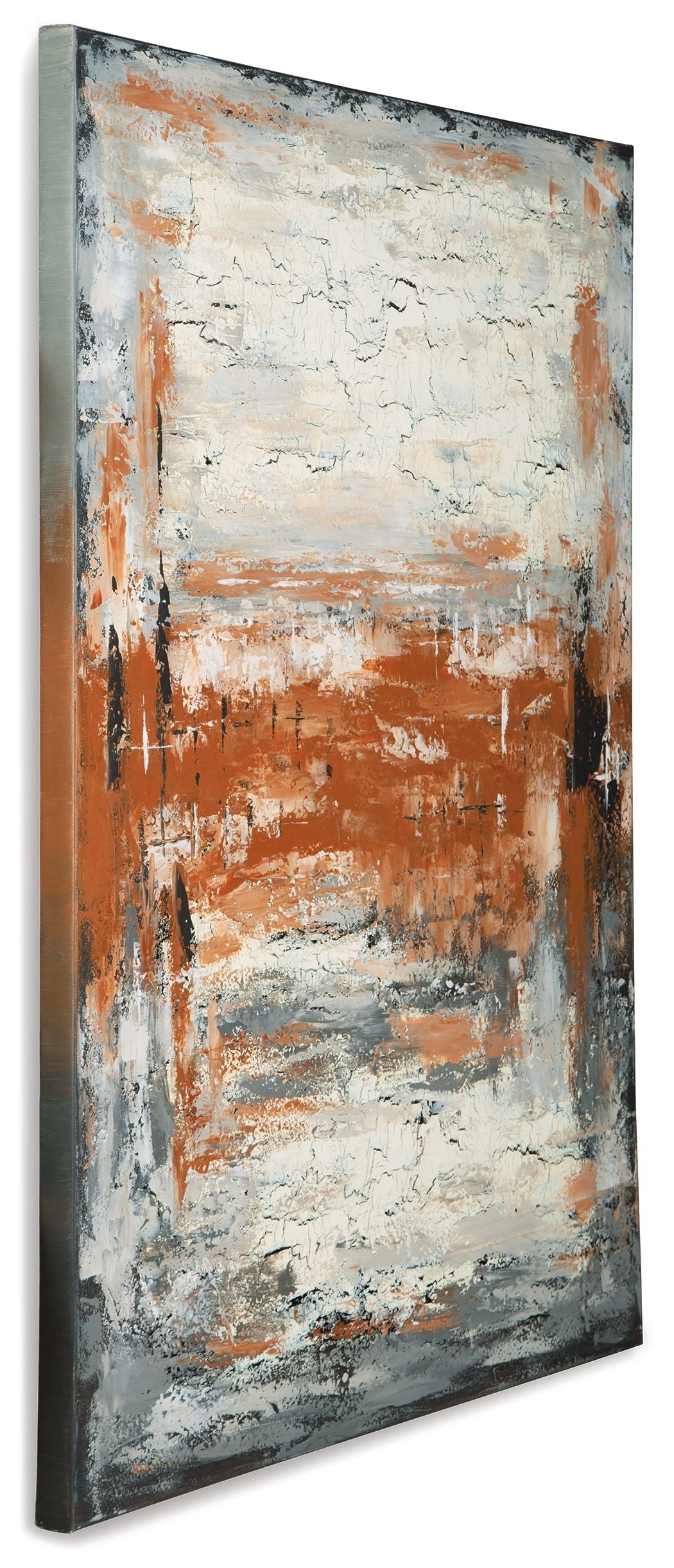 Signature Design by Ashley® Carmely - Gray / White/orange - Wall Art | Meri Furniture