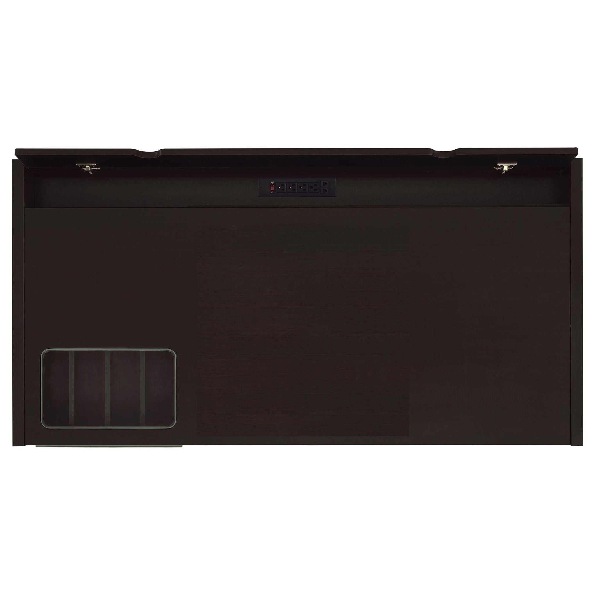 Halston - 3 Drawer Office Computer Desk With Keyboard Tray - Cappuccino