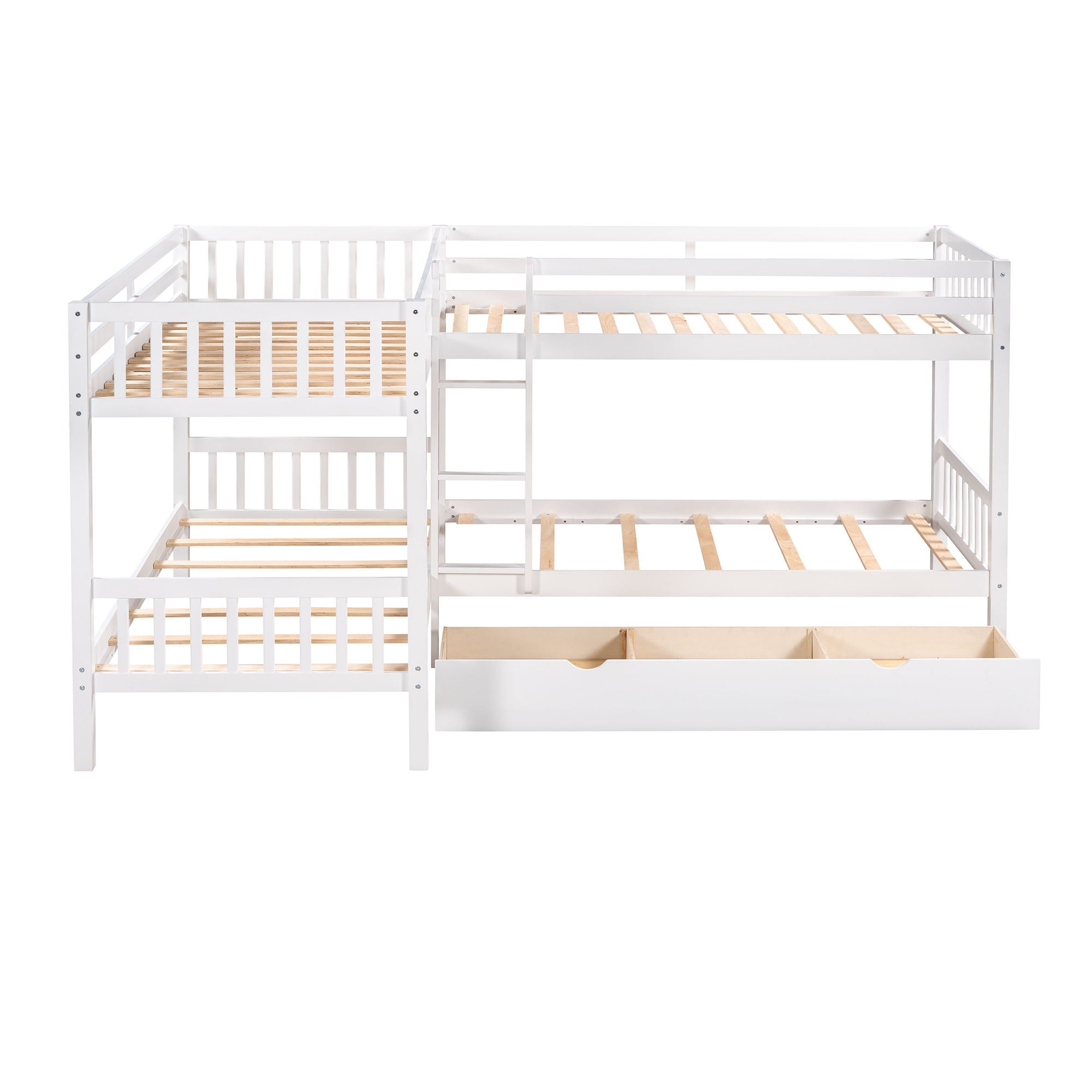 L Shaped Bunk Bed With Drawers