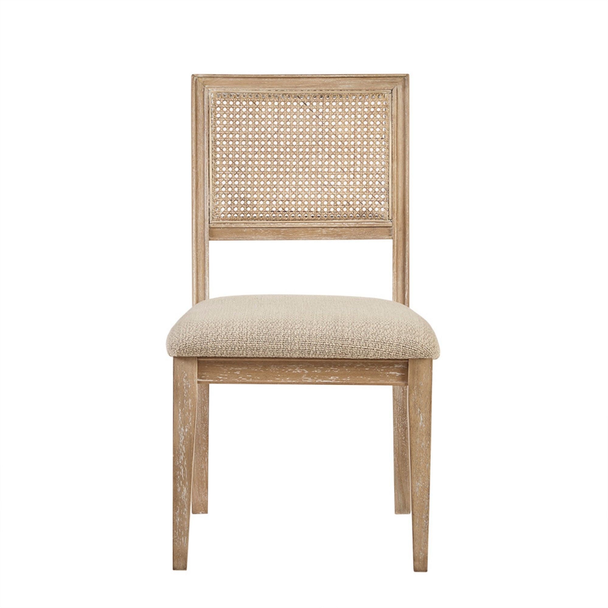 Modern Armless Dining Chair With Cane Back (Set of 2)