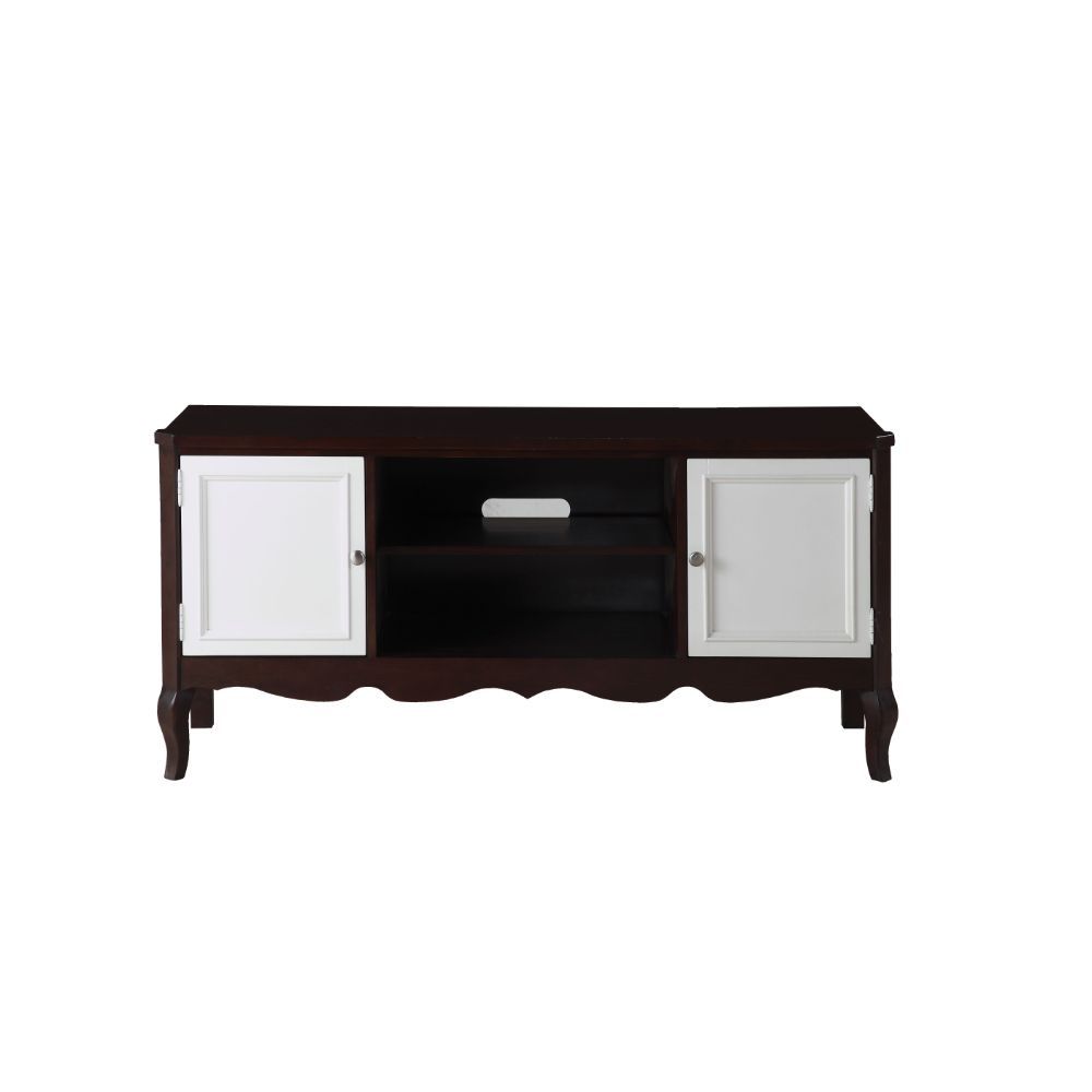 ACME Mathias - TV Stand - Walnut & White | Meri Furniture