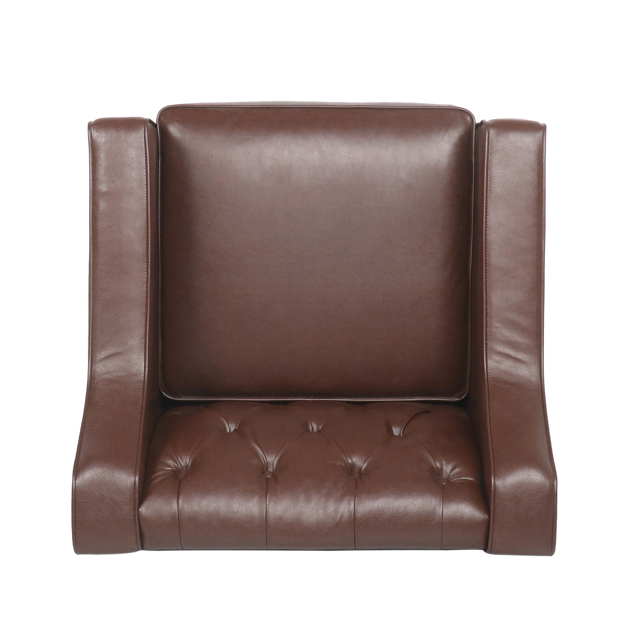 Contemporary Club Chair With Button Tufting And Birch Wood Legs