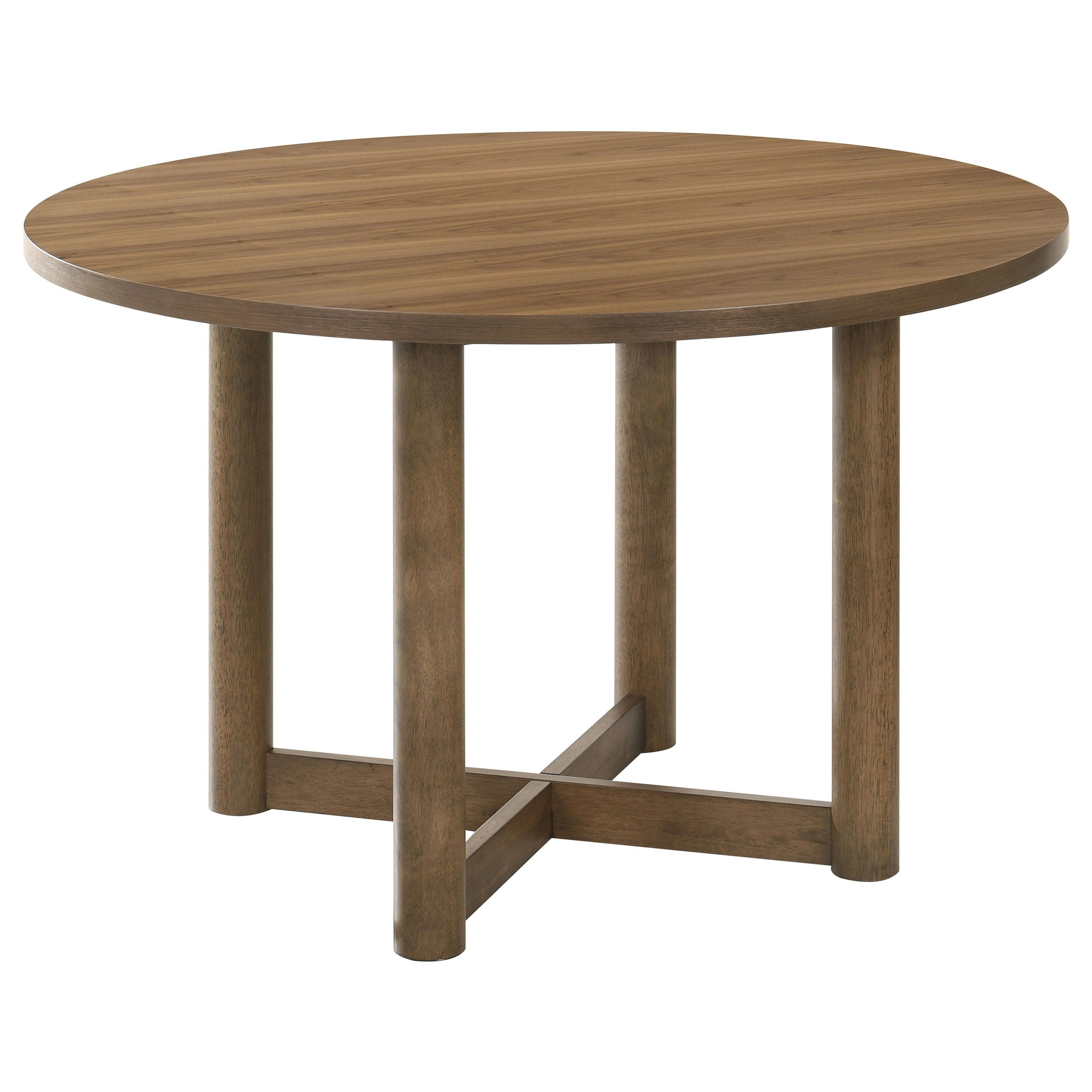 Coaster Fine Furniture Crestmore - Round Wood Dining Table - Walnut | Meri Furniture