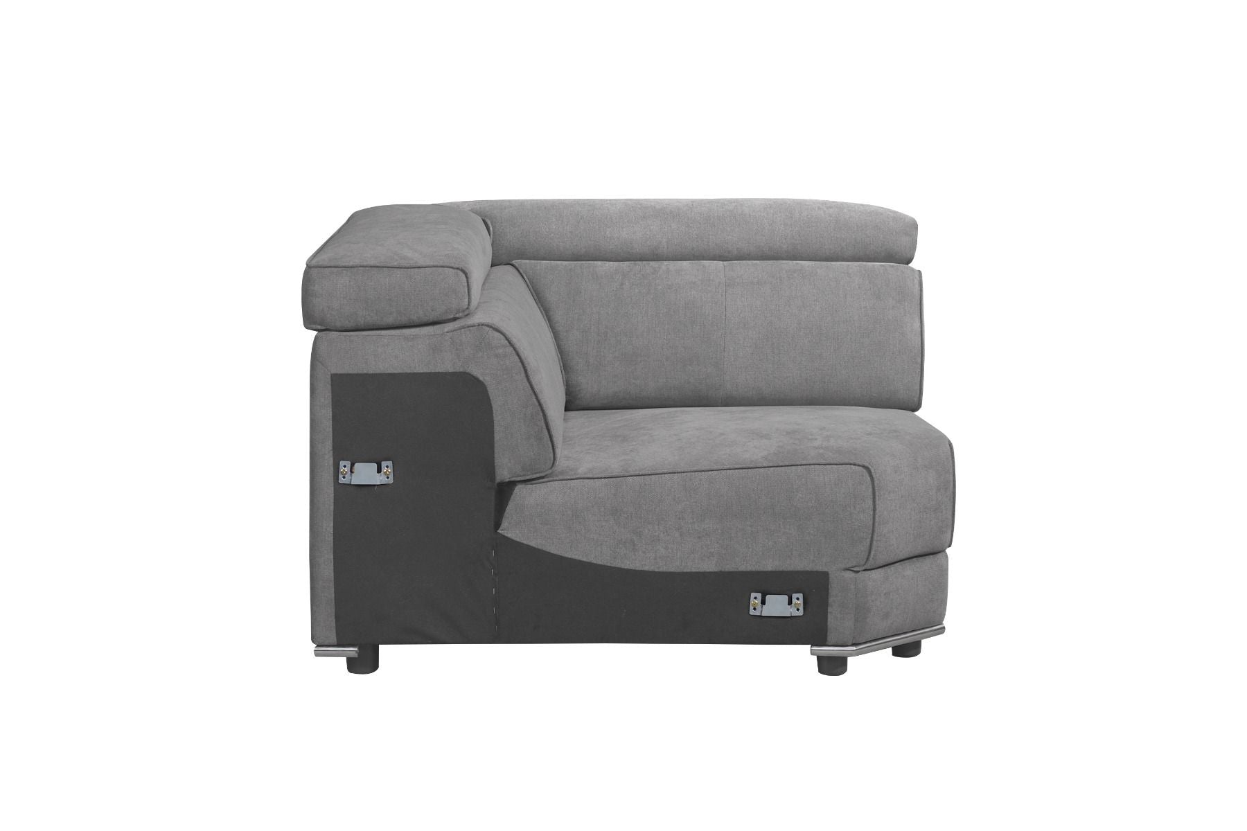 ACME Alwin - Wedge - Dark Gray Fabric | Meri Furniture