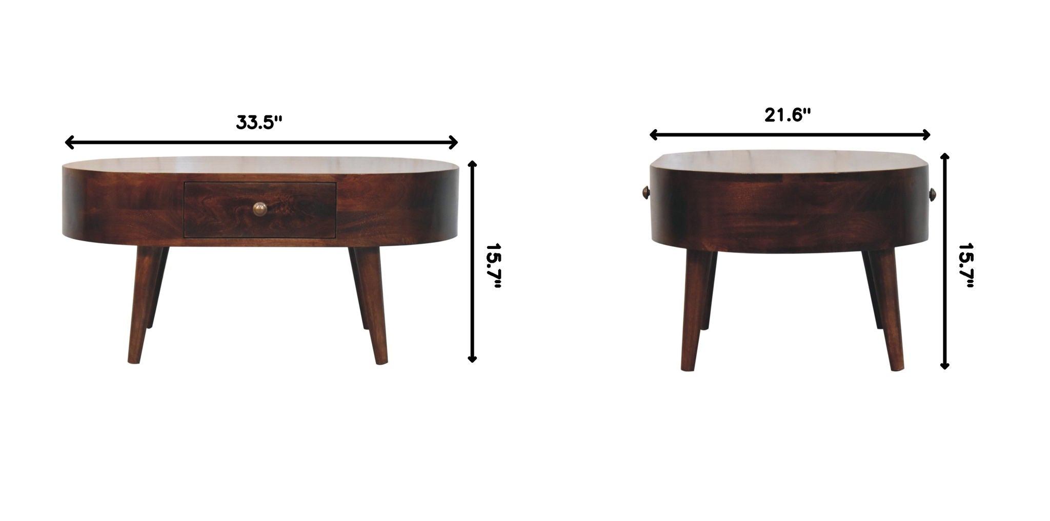 Rounded Wood Table