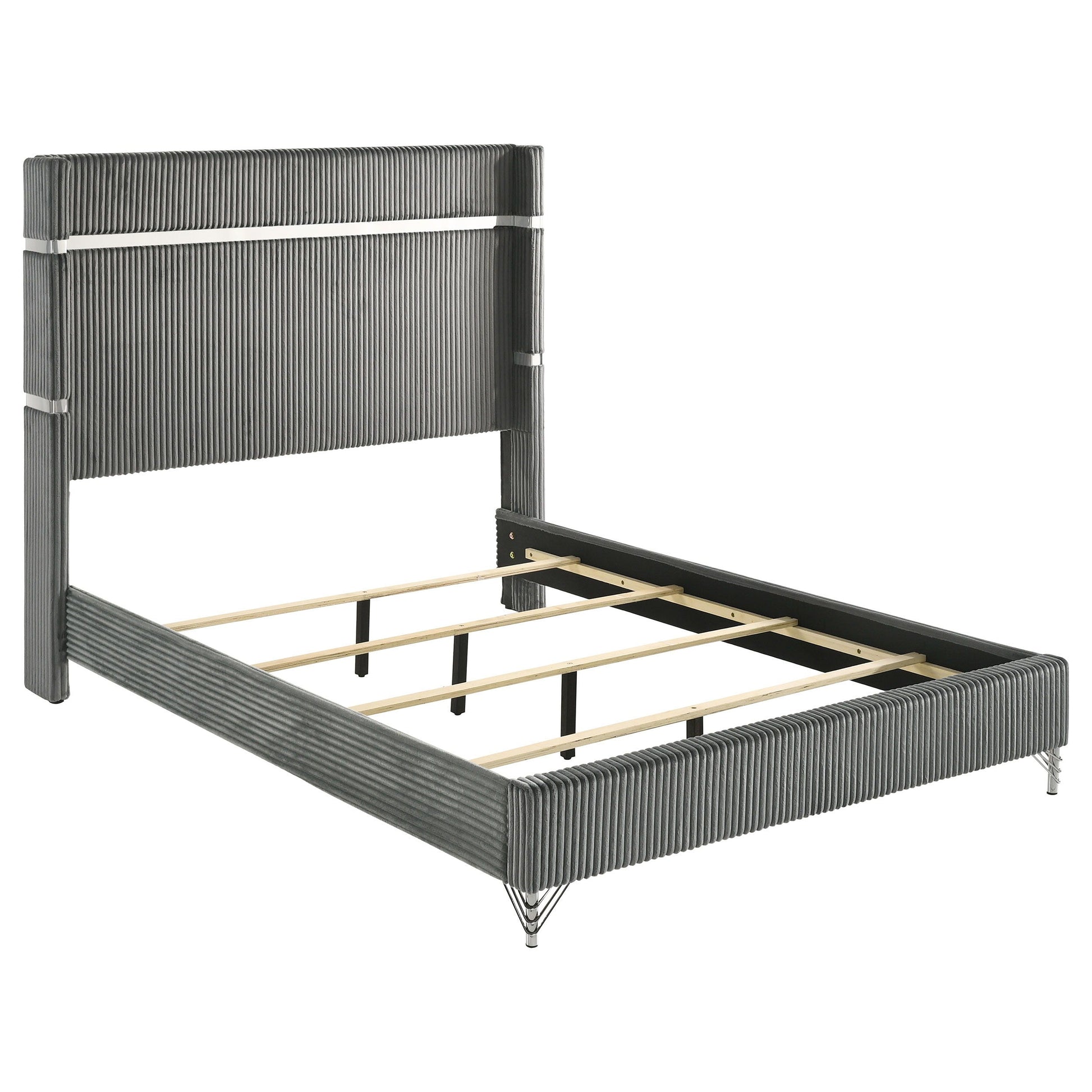 Coaster Fine Furniture Lucia - Bedroom Set With Upholstered Wingback Panel Bed | Meri Furniture