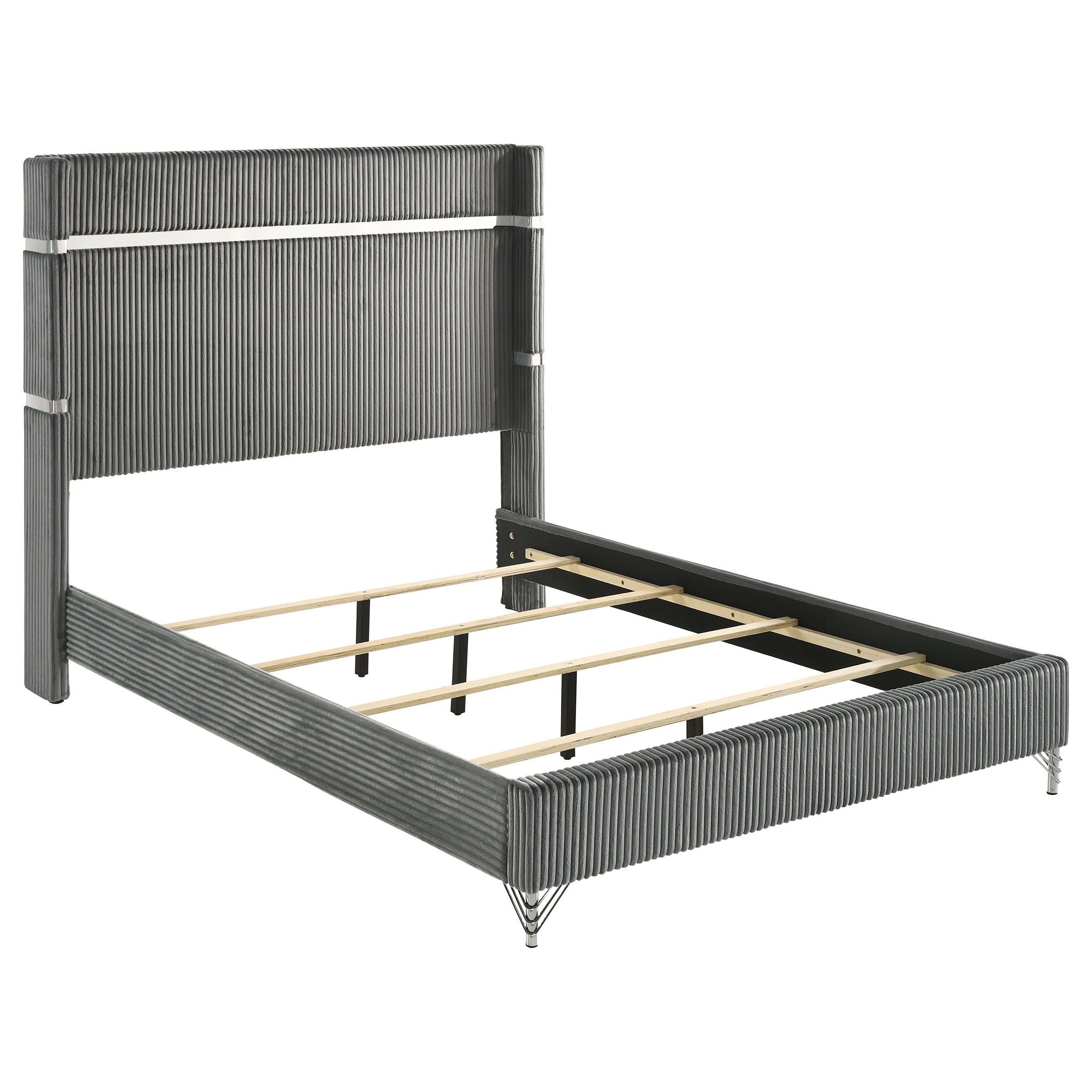 Coaster Fine Furniture Lucia - Bedroom Set With Upholstered Wingback Panel Bed | Meri Furniture