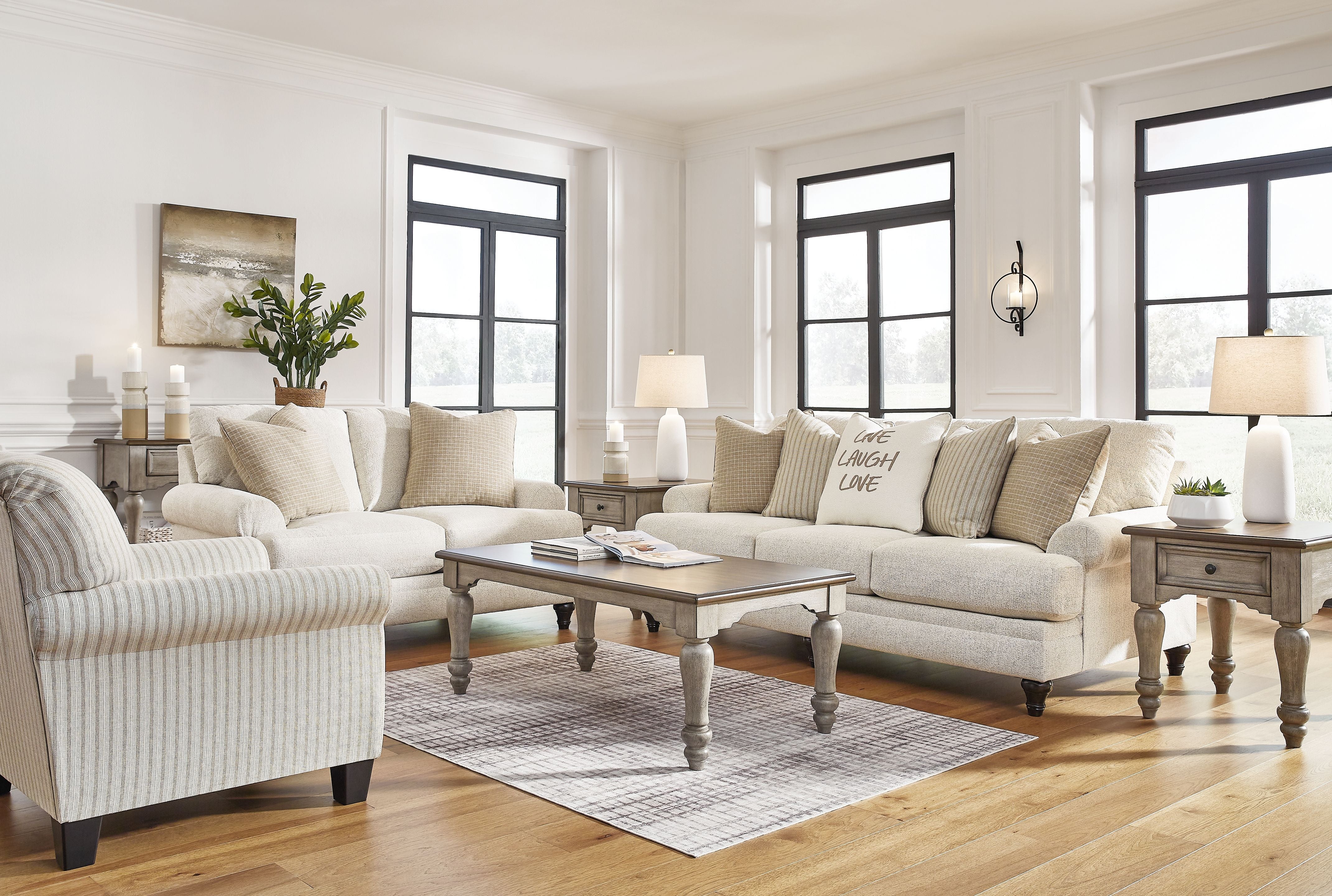 Signature Design by Ashley® Valerani - Sandstone - Sofa, Loveseat, Accent Chair | Meri Furniture