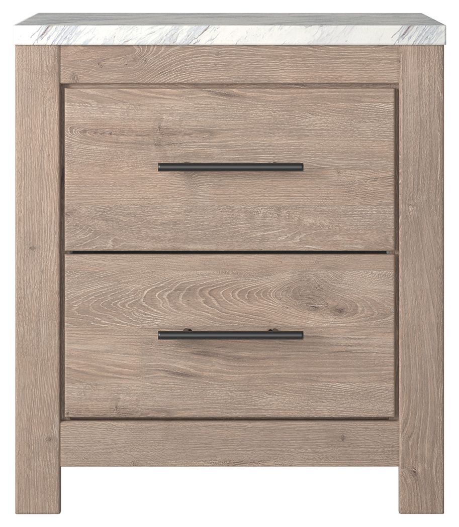 Ashley Furniture Senniberg - Light Brown - Two Drawer Night Stand | Meri Furniture