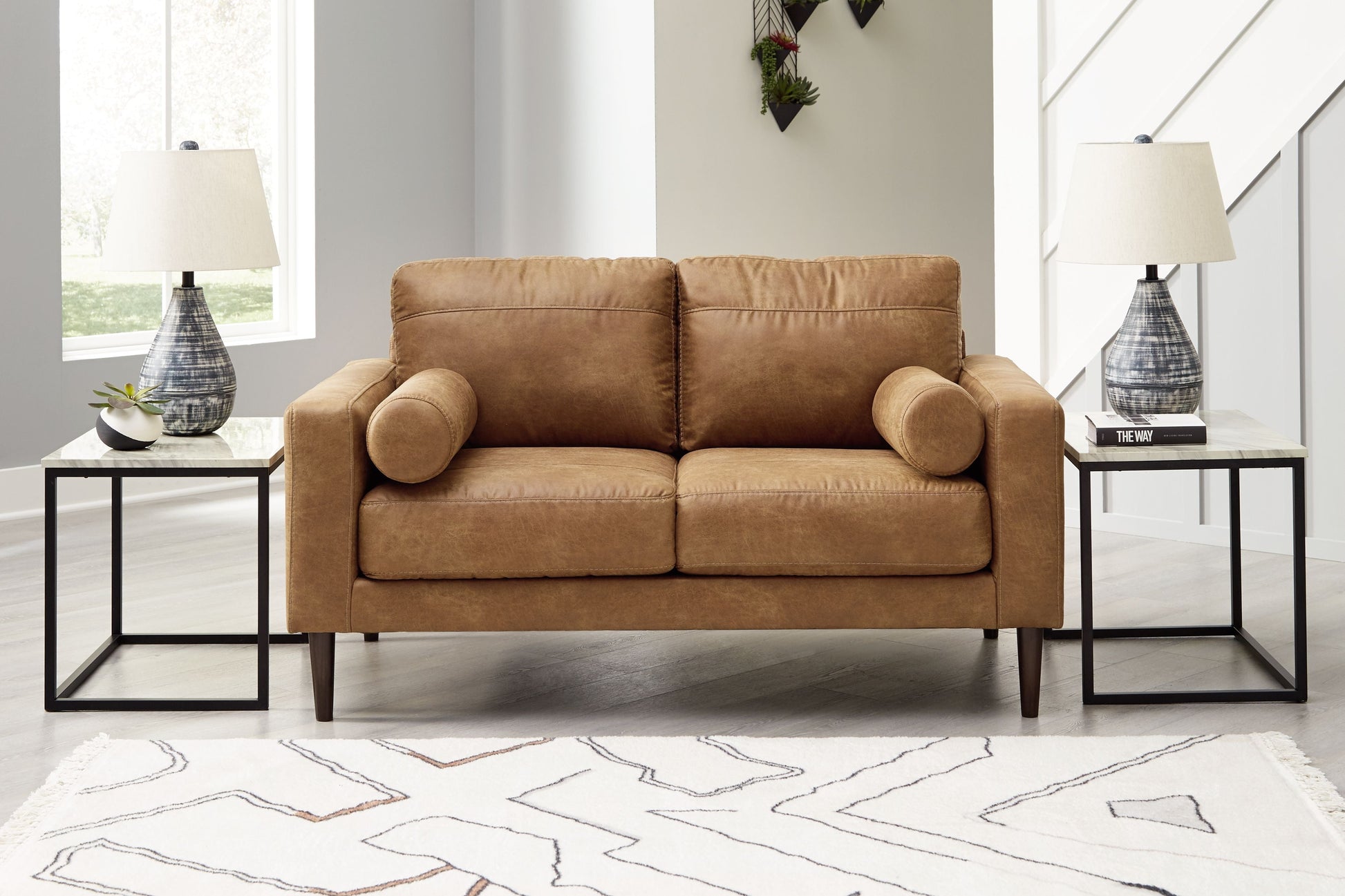 Signature Design by Ashley® Telora - Caramel - Loveseat | Meri Furniture