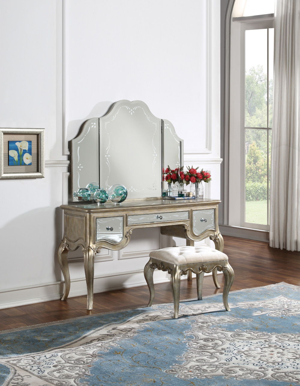 ACME Esteban - Vanity Mirror - Mirrored | Meri Furniture