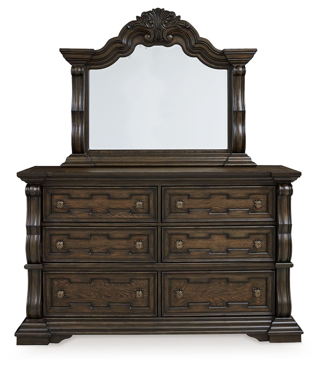 Signature Design by Ashley® Maylee - Dark Brown - Dresser And Mirror | Meri Furniture