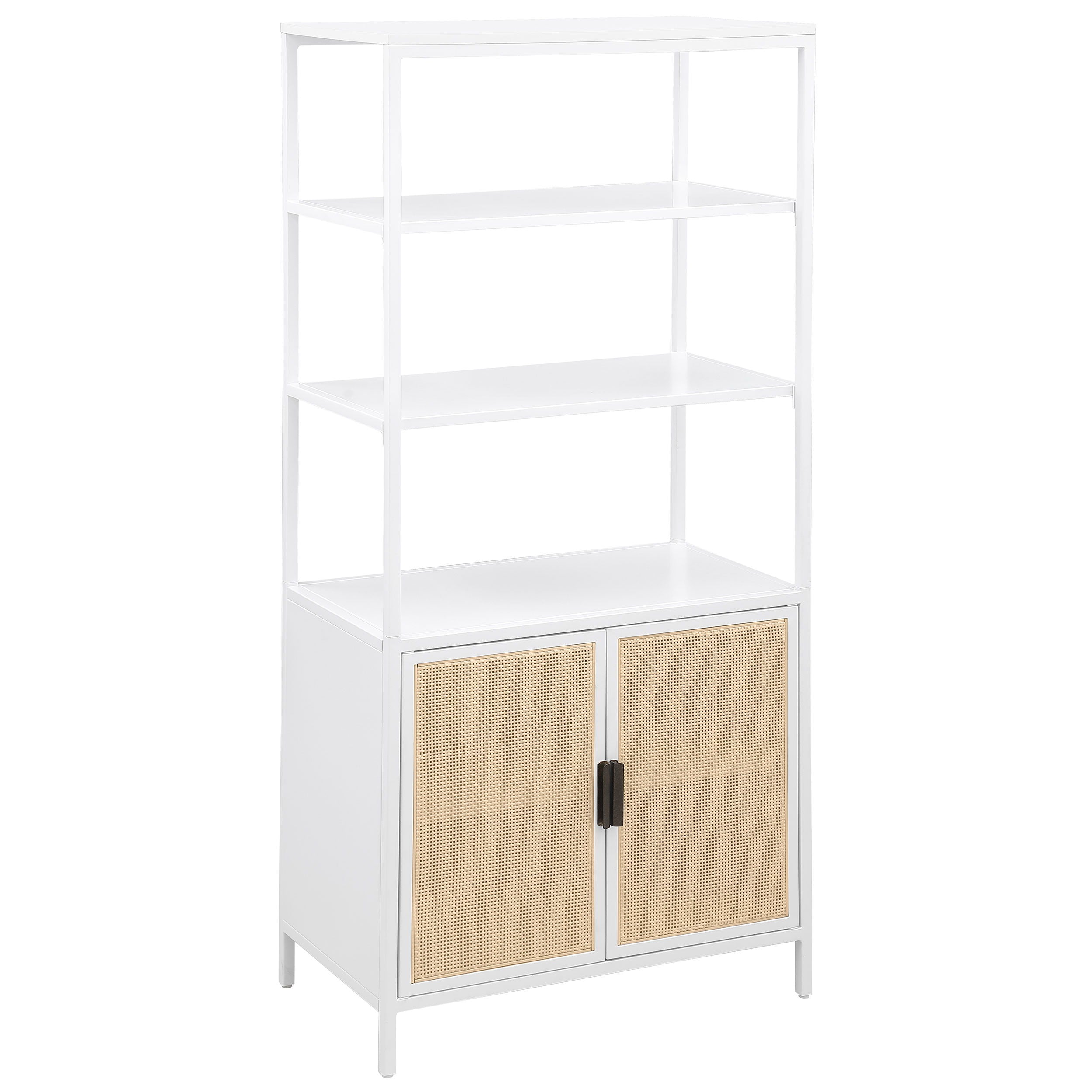 Coaster Fine Furniture Amherst - 3-Shelf Radio Weave Cane Metal Accent Cabinet | Meri Furniture