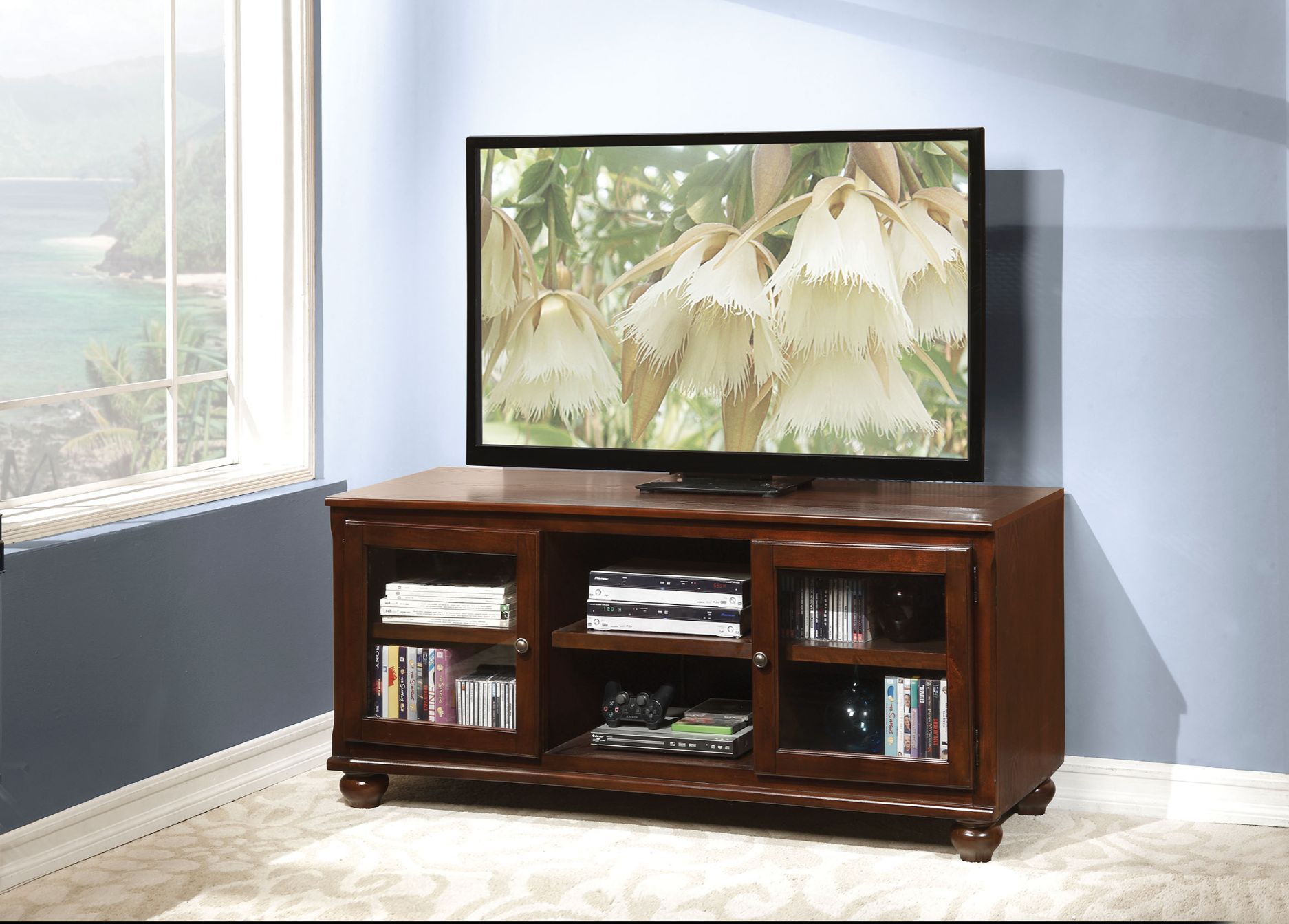 ACME Dita - TV Stand - Walnut | Meri Furniture