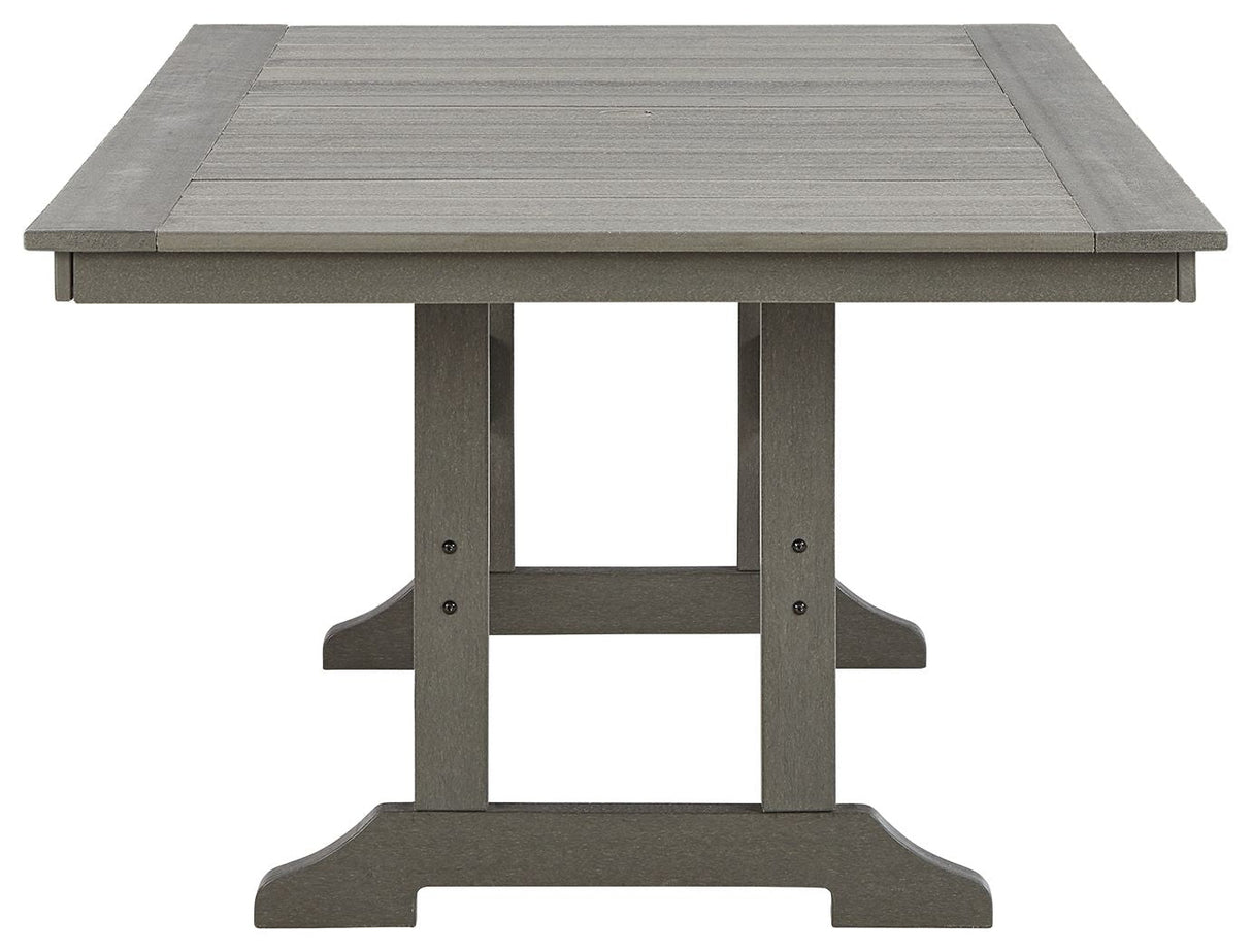 Visola - Gray - Rect Dining Table W/Umb Opt