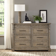 Liberty Furniture Town & Country - 8 Drawer Dresser - Medium Brown | Meri Furniture