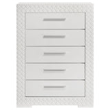 Ives - 5-Drawer Bedroom Chest Of Drawers - White High Gloss