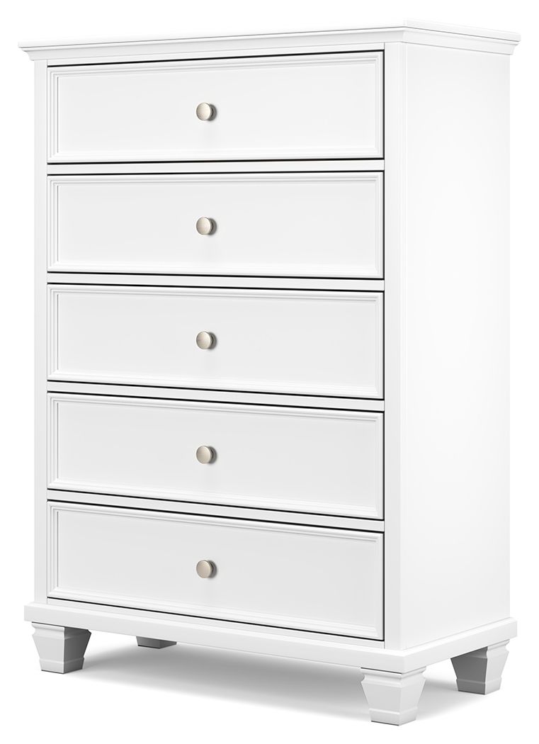 Signature Design by Ashley® Fortman - White - Five Drawer Chest | Meri Furniture