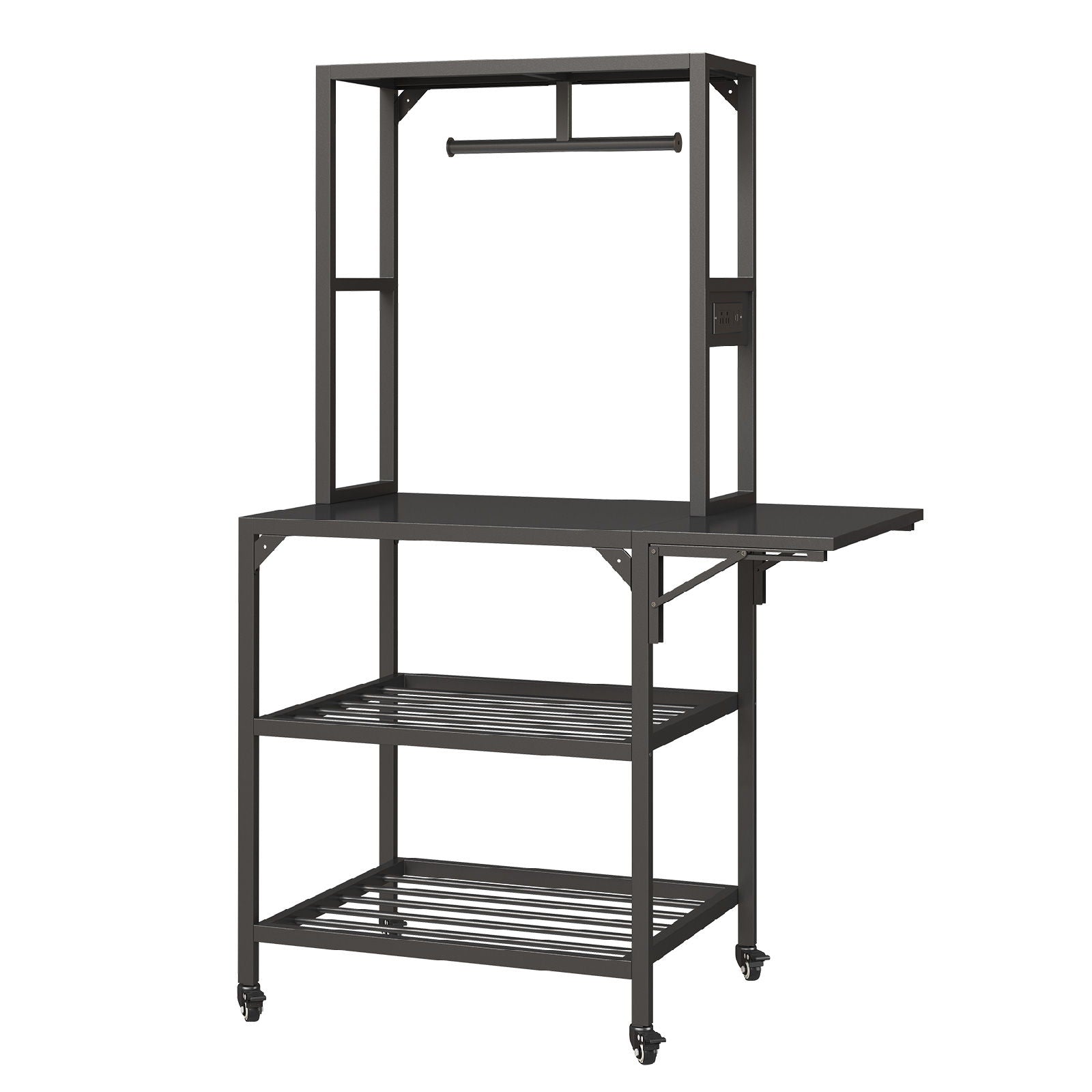 Heavy Duty 3D Printer Stand With Filament Storage Rack - Black