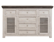 International Furniture Direct Stone - Buffet - Antiqued Ivory / Weathered Gray | Meri Furniture